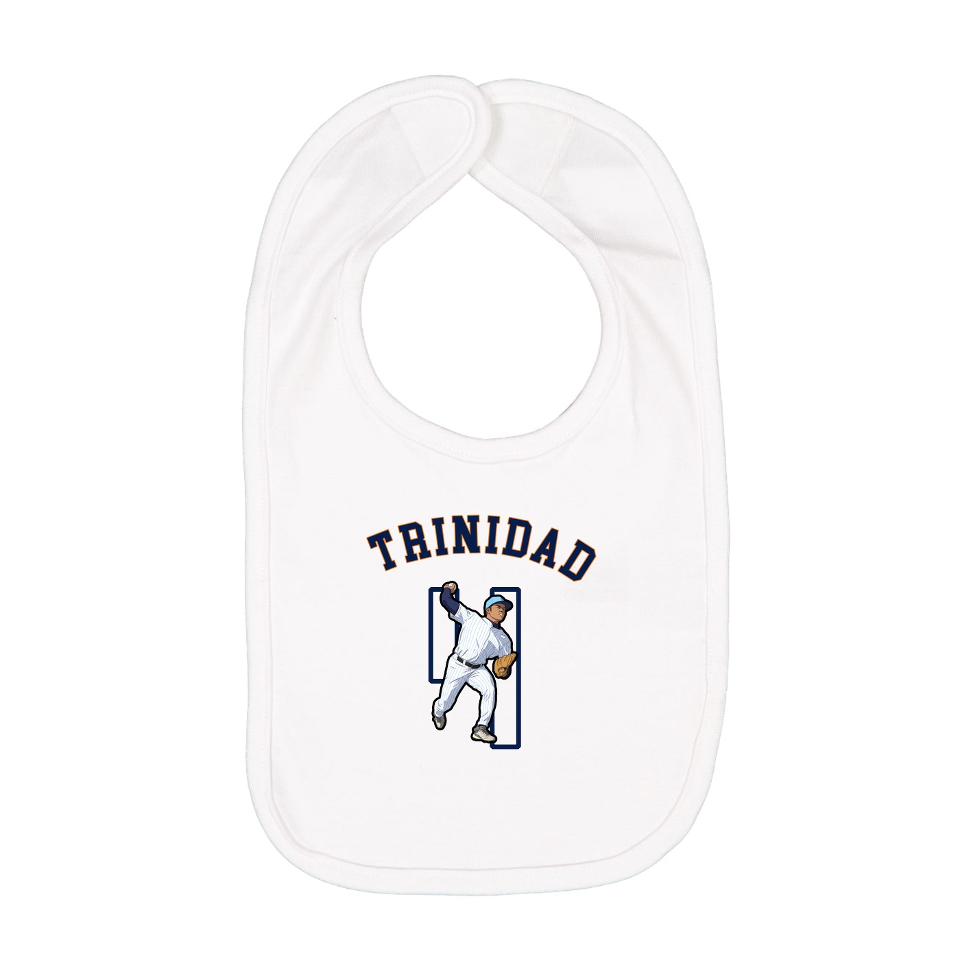Infant Bib — Shirsey Arch in White