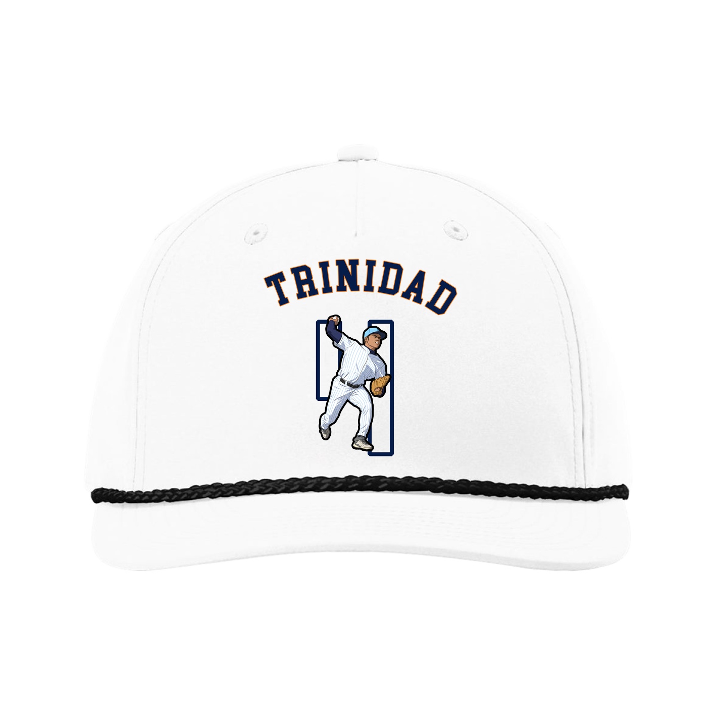 Five-Panel Classic Rope Cap — Shirsey Arch in White
