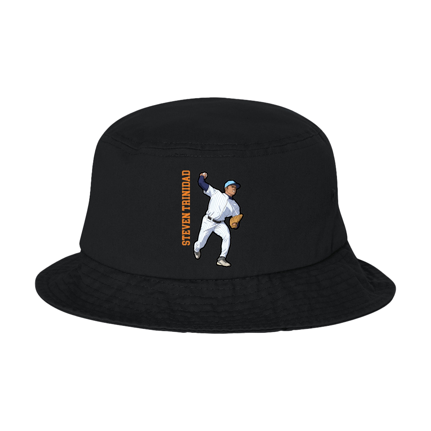 Bucket Cap — Name Vertical in Black