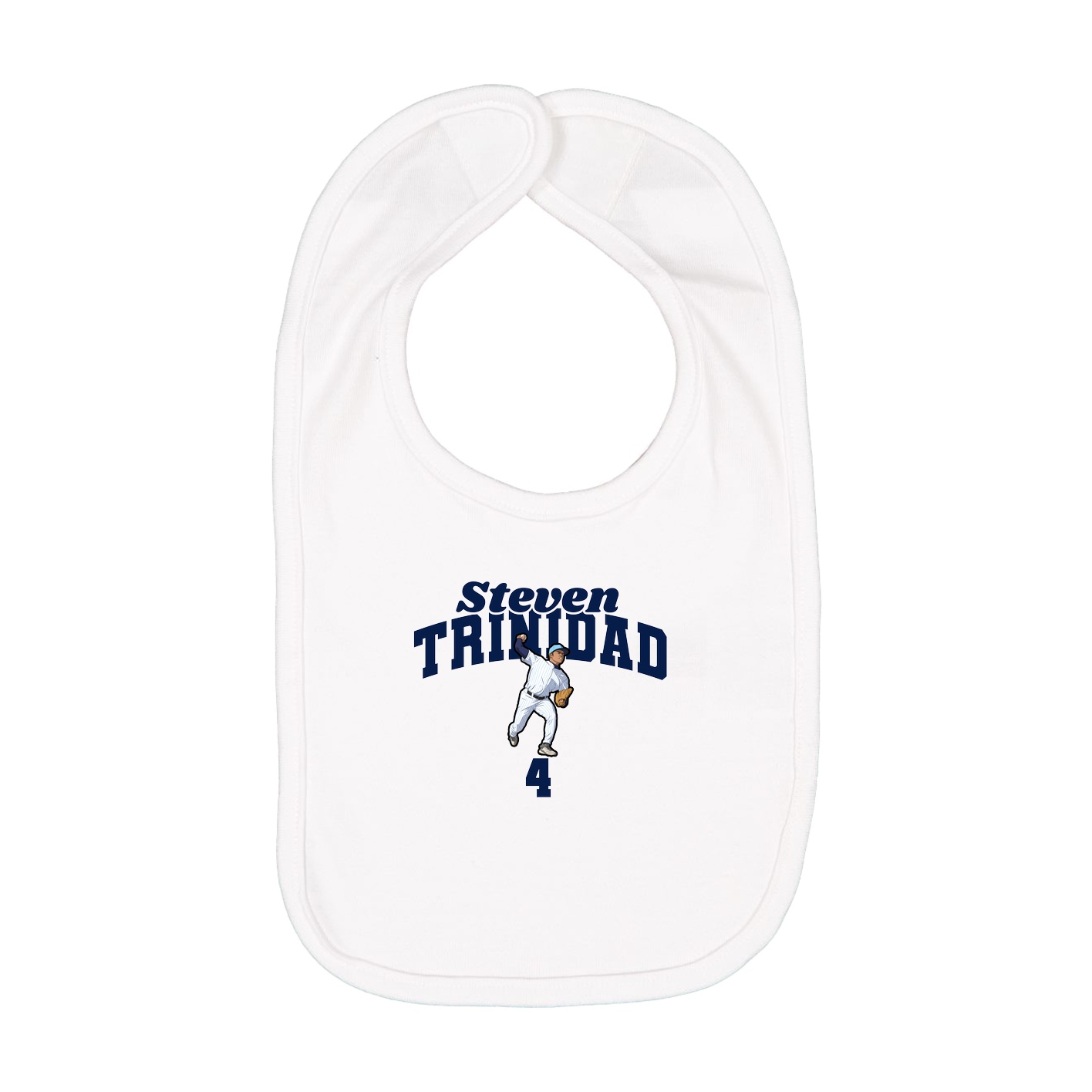 Infant Bib — Signature Arch in White