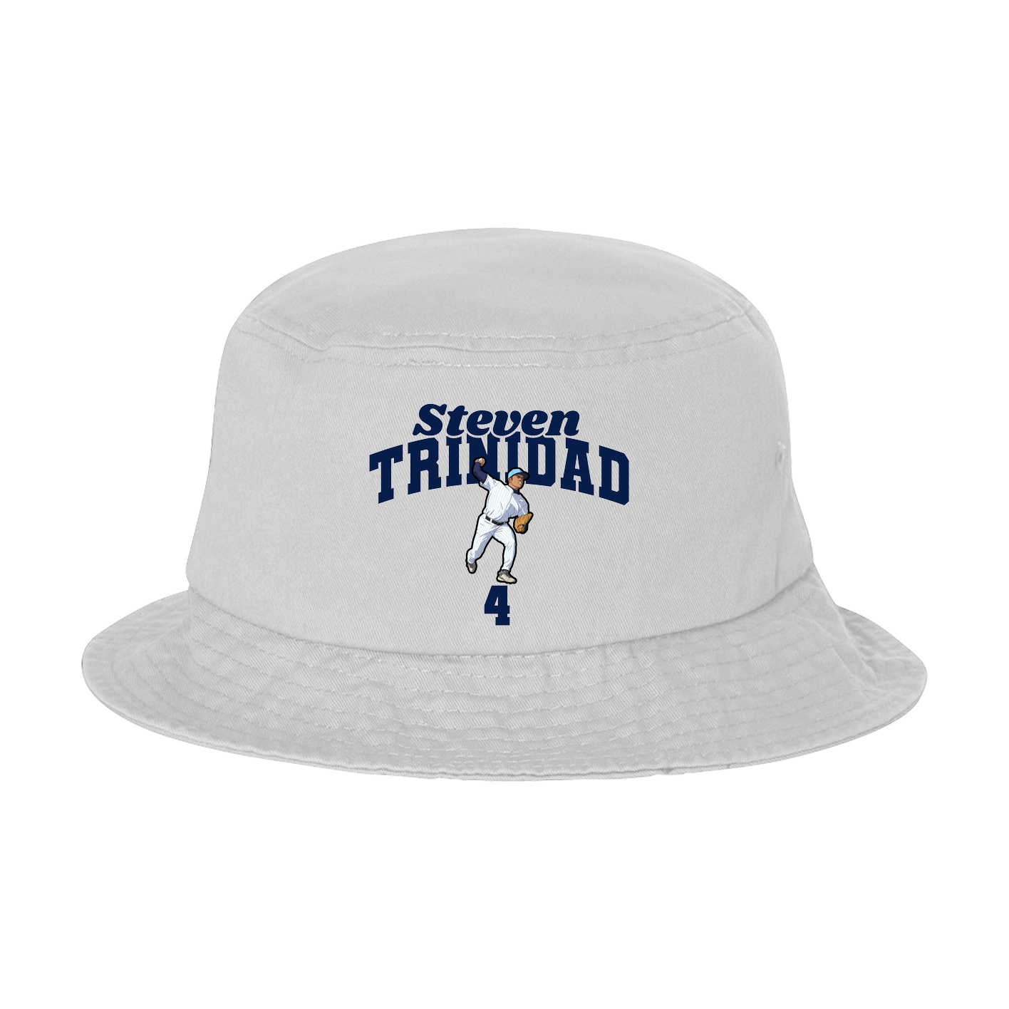 Bucket Cap — Signature Arch in White
