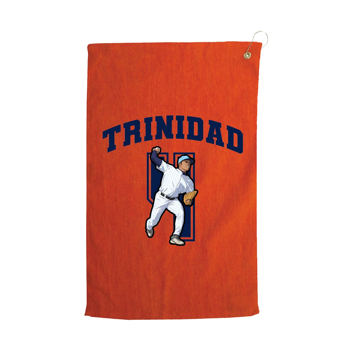 Golf Towel — Number in Orange