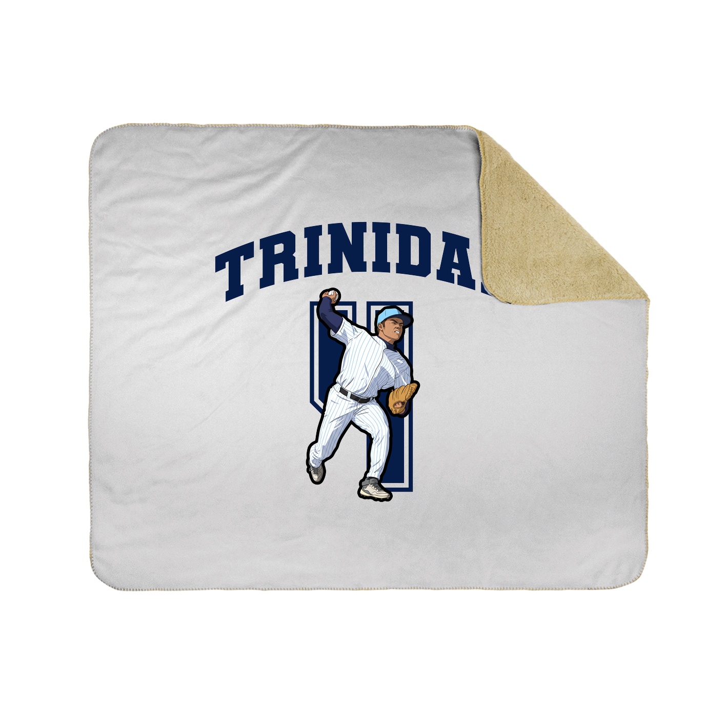 Throw Blanket — Number in White
