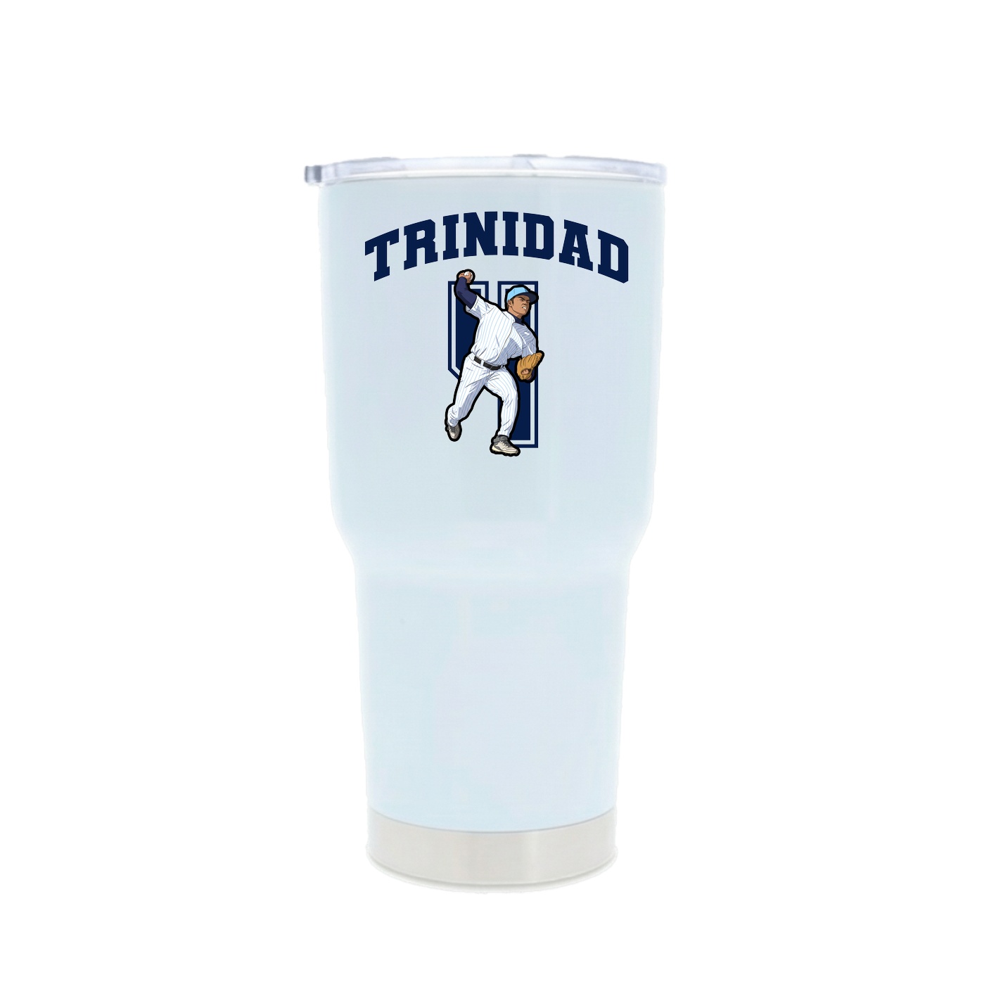 30oz Stainless Steel Tumbler — Number in White