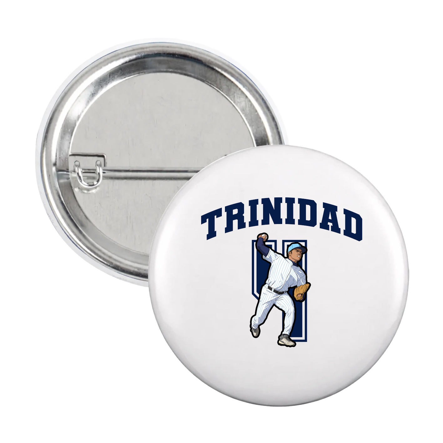 Game Day Button — Number in White