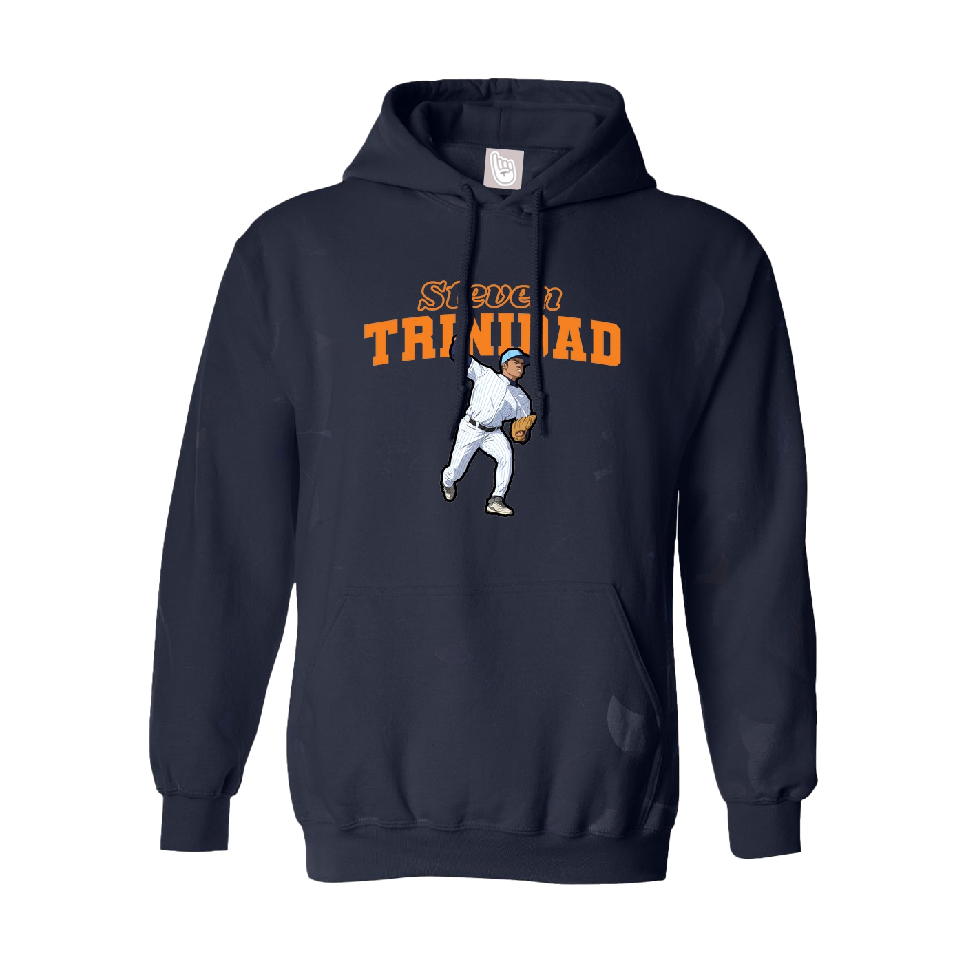 Youth Hoodie — Name Arch in Navy