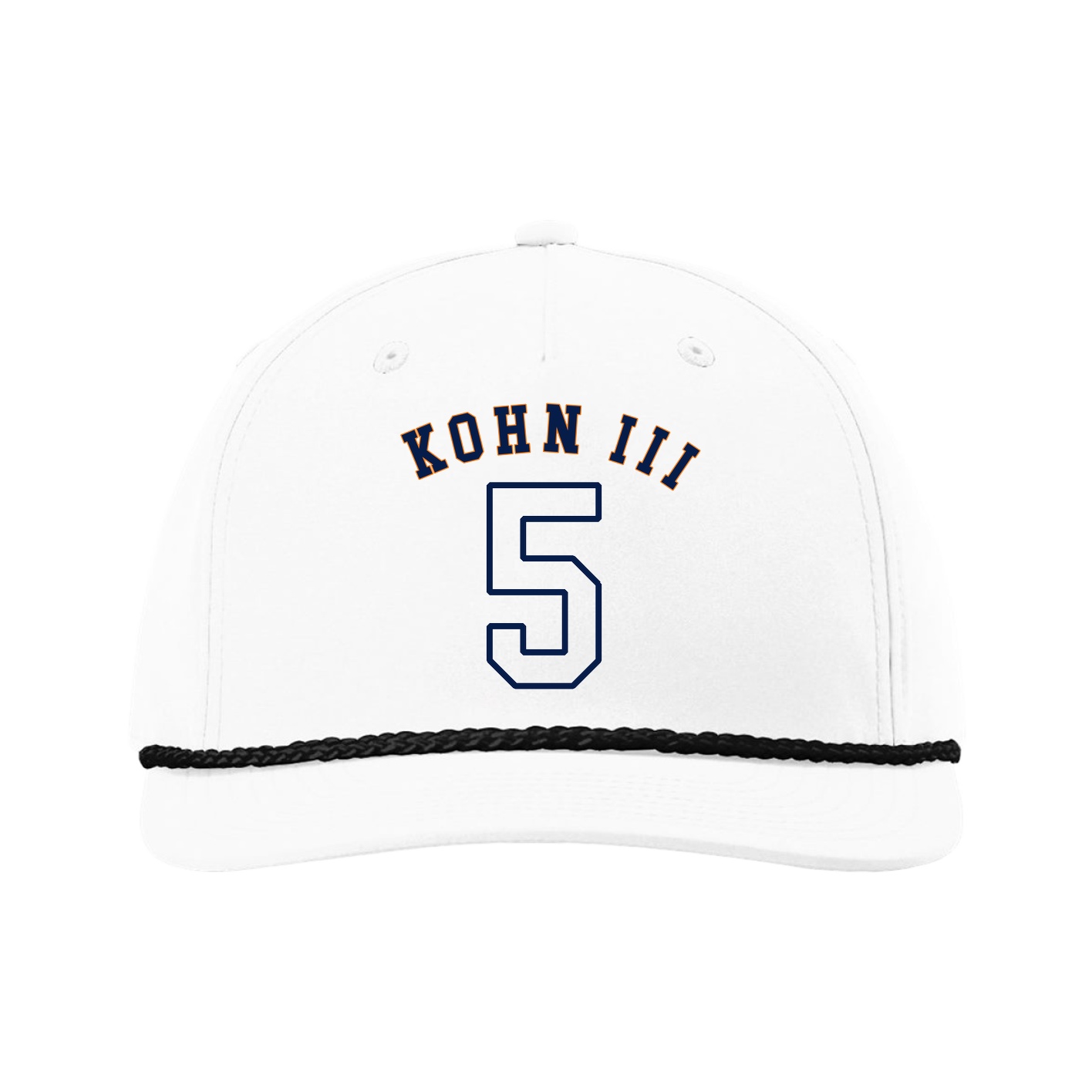 Five-Panel Classic Rope Cap — Shirsey Arch in White
