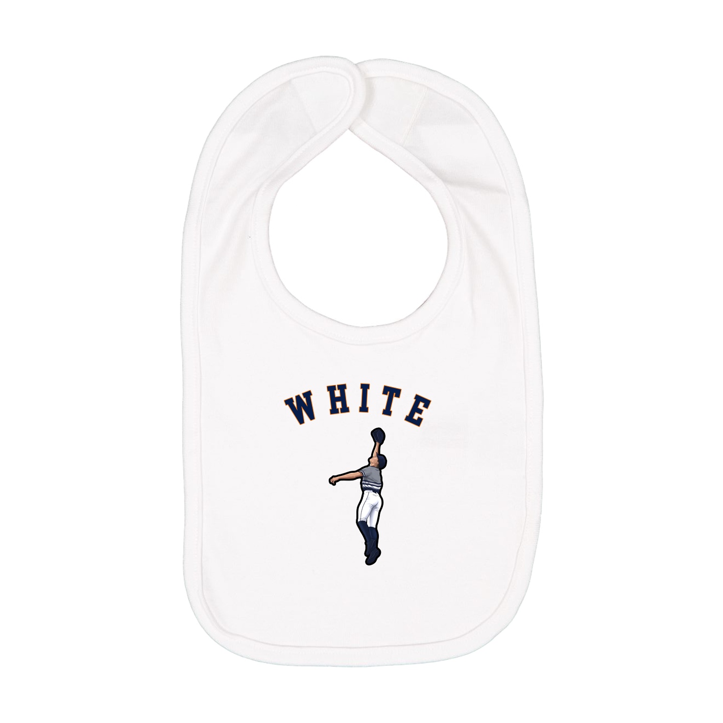 Infant Bib — Shirsey Arch in White