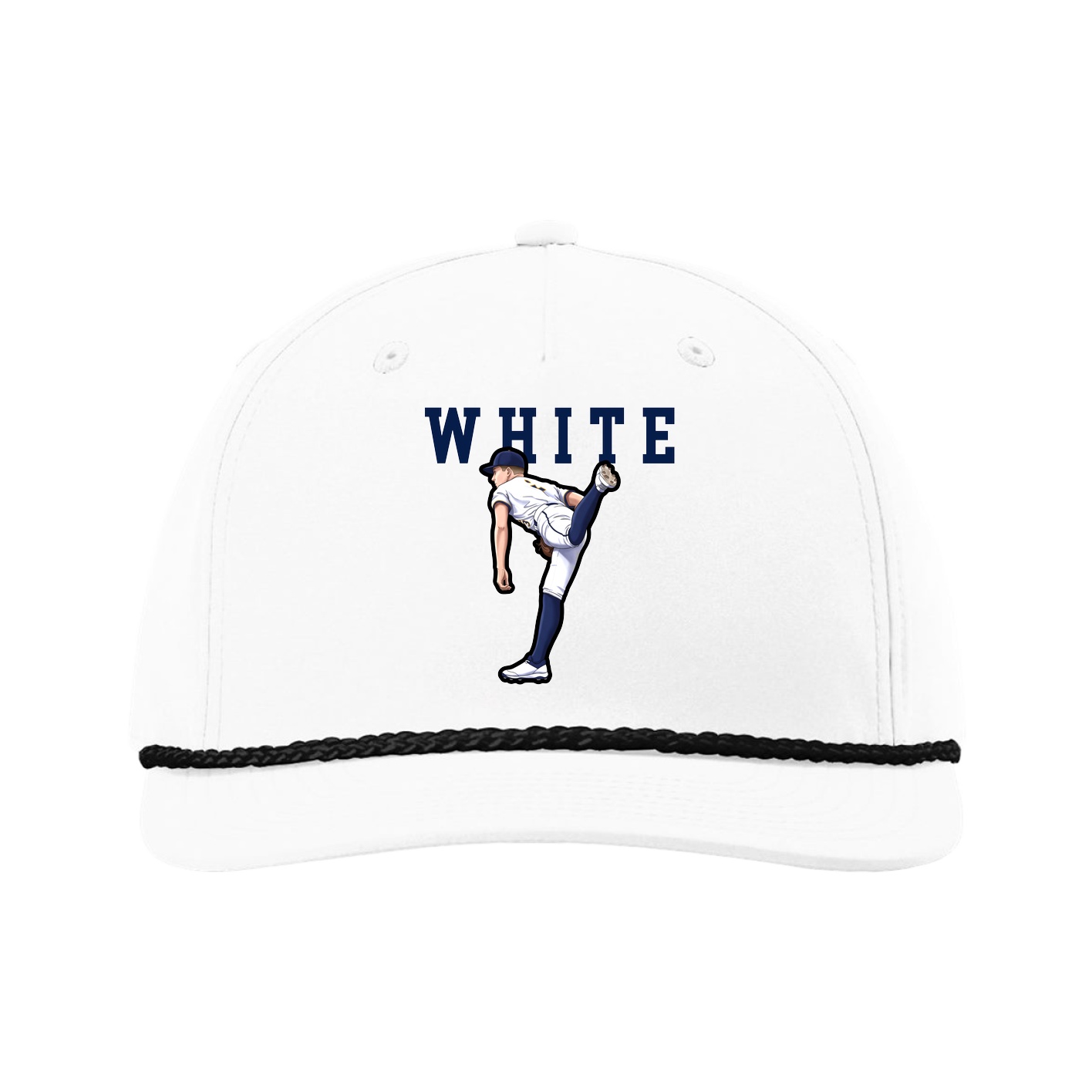 Five-Panel Classic Rope Cap — Shirsey in White