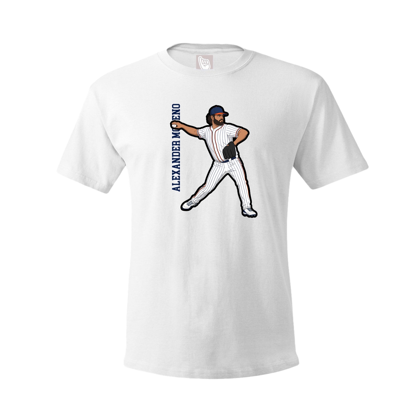 Youth Tee — Name Vertical in White