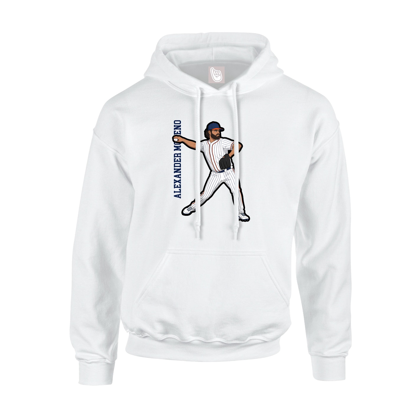 Youth Hoodie — Name Vertical in White