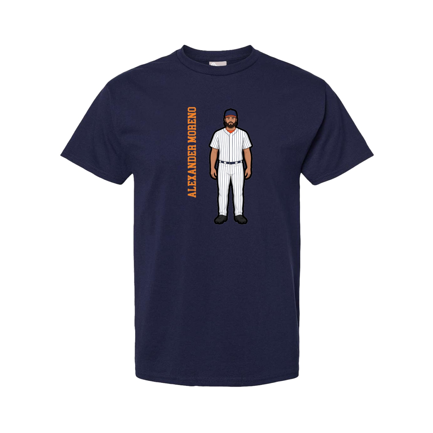 Tee — Name Vertical in Navy