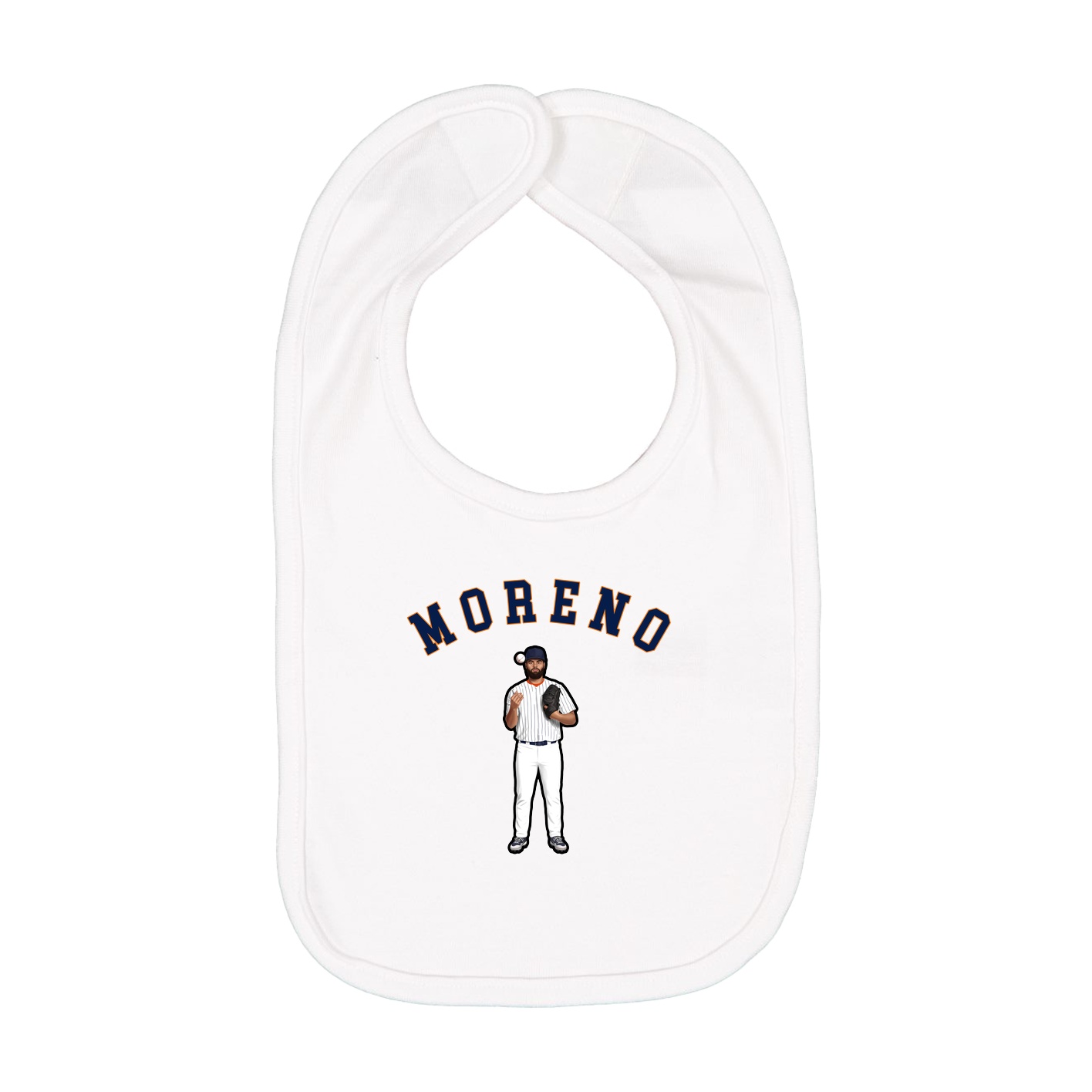 Infant Bib — Shirsey Arch in White