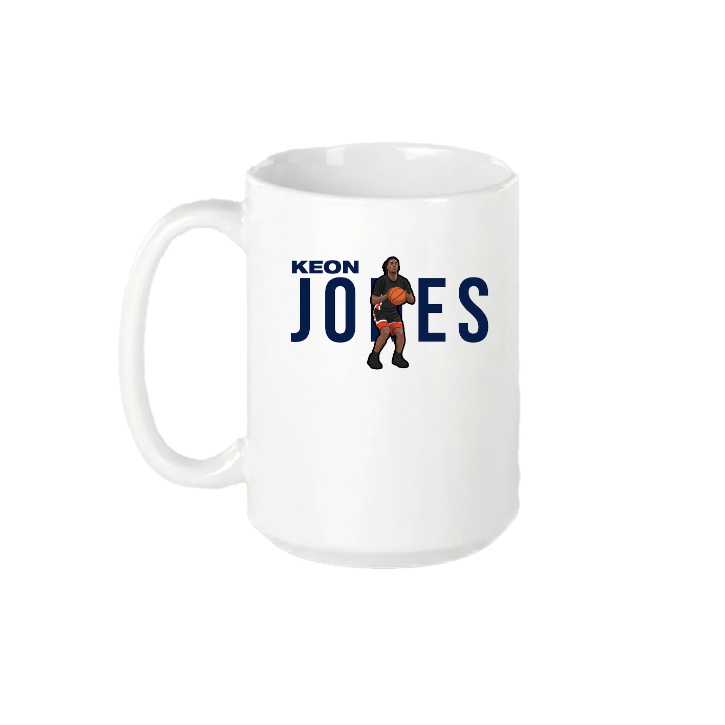 15oz Coffee Mug — Player Name in White
