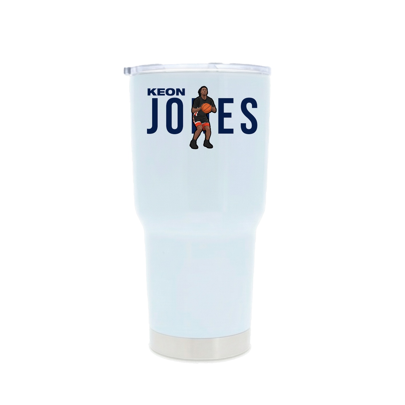 30oz Stainless Steel Tumbler — Player Name in White