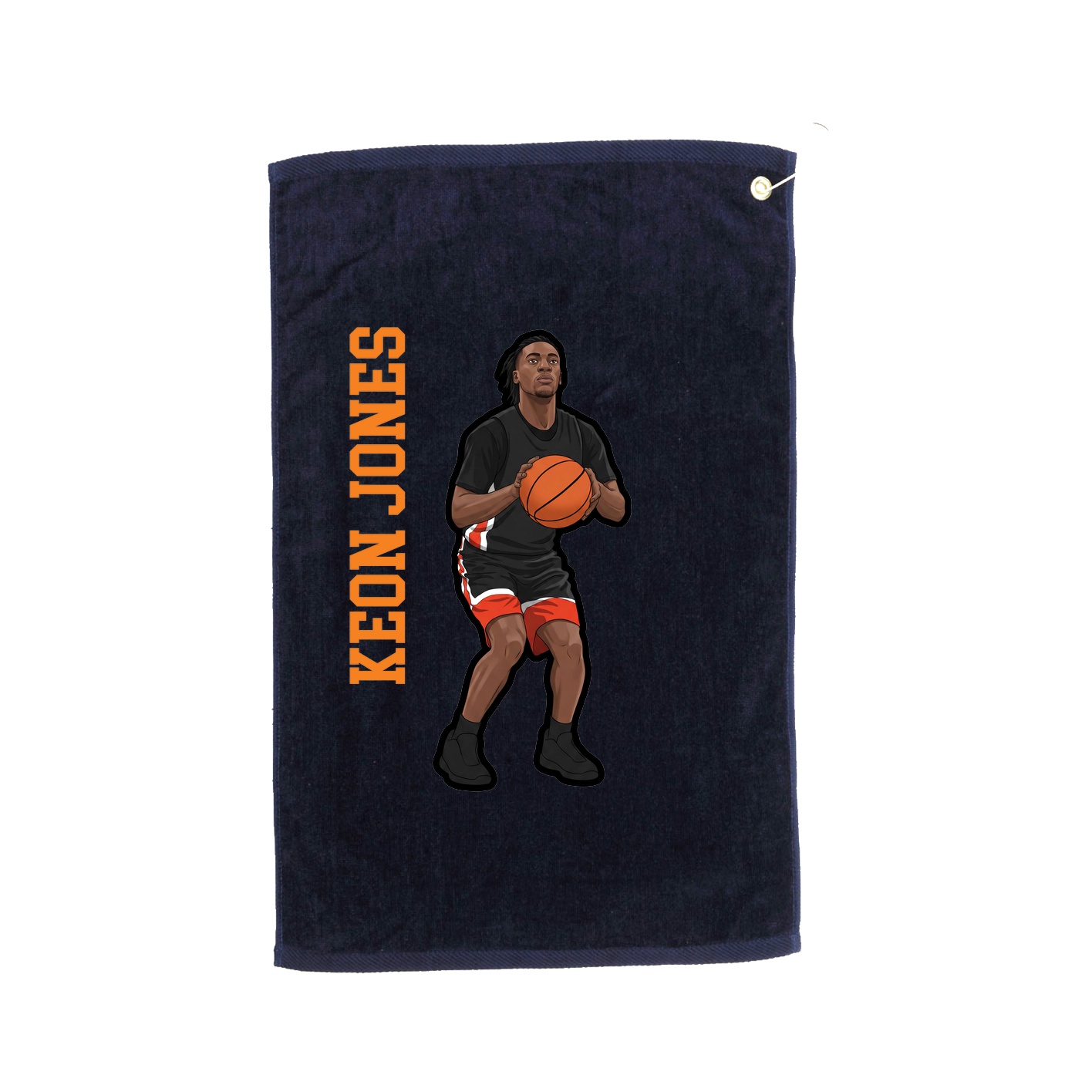 Golf Towel — Name Vertical in Navy