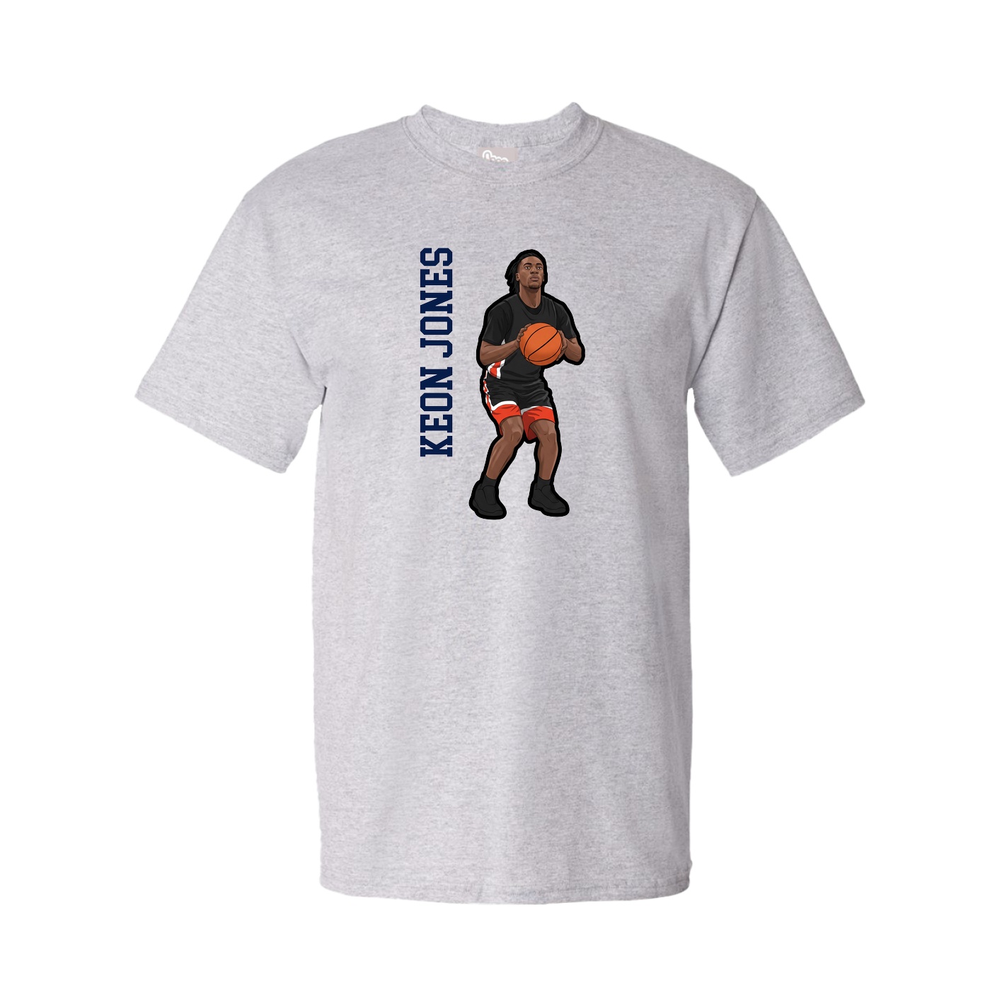 Youth Tee — Name Vertical in Grey
