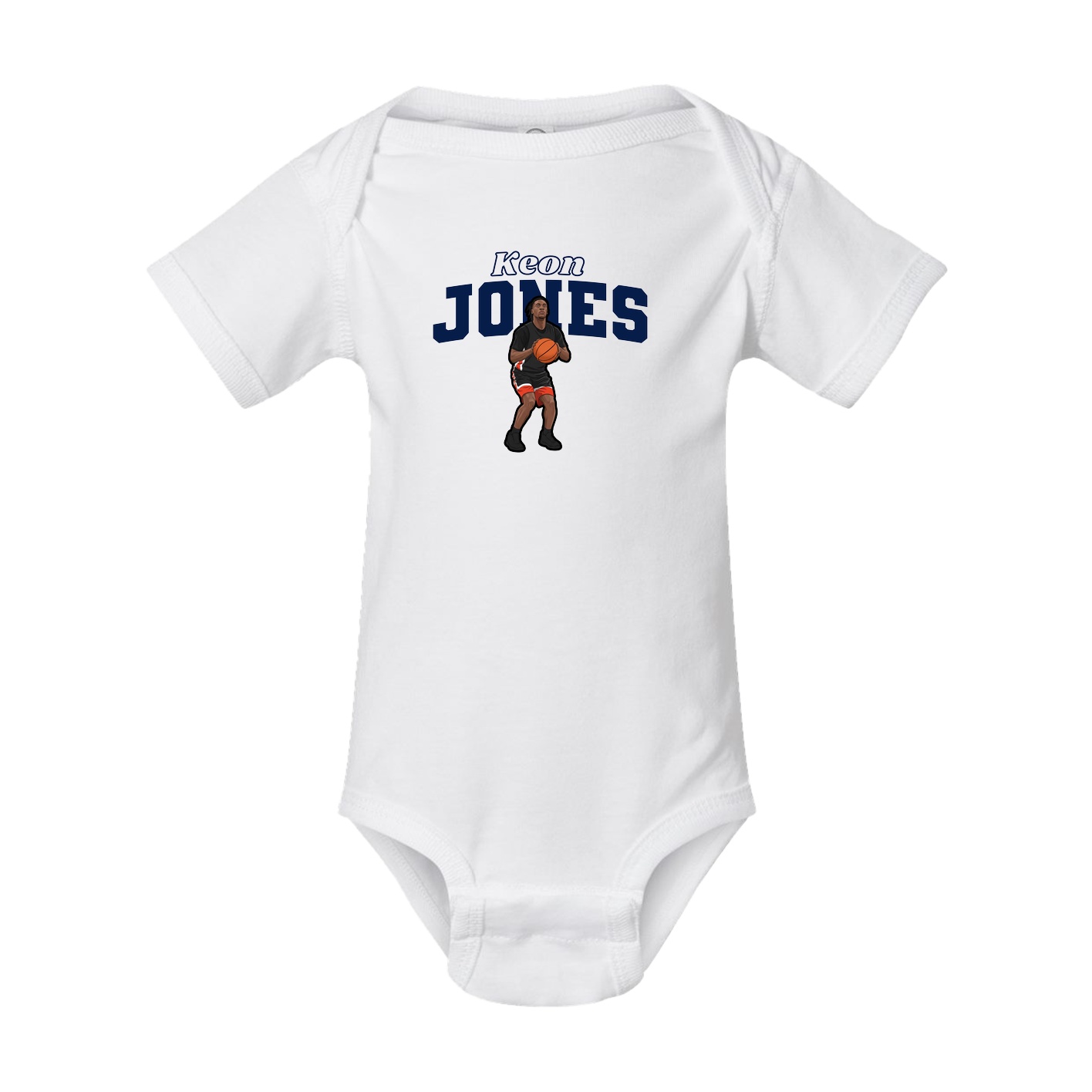 Baby Onesie — Name Arch in White