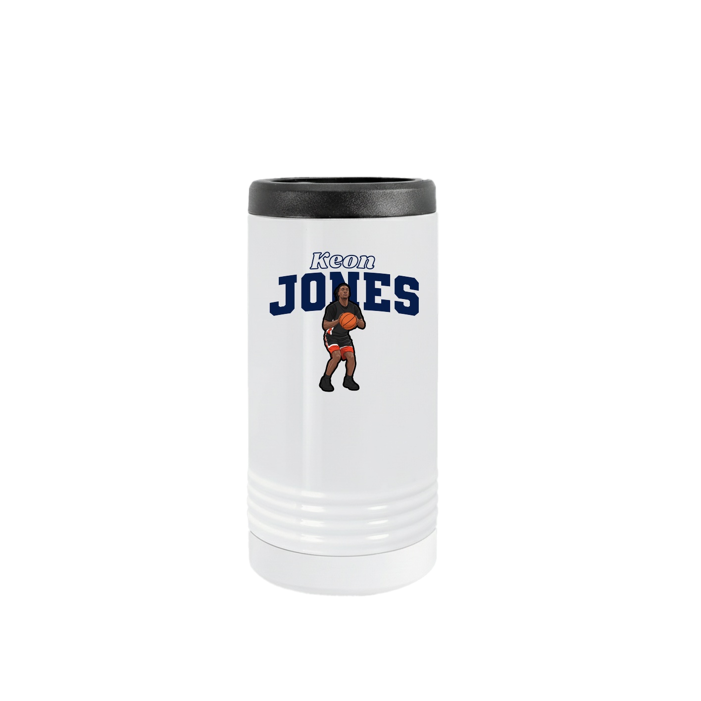 Slim Beverage Holder — Name Arch in White
