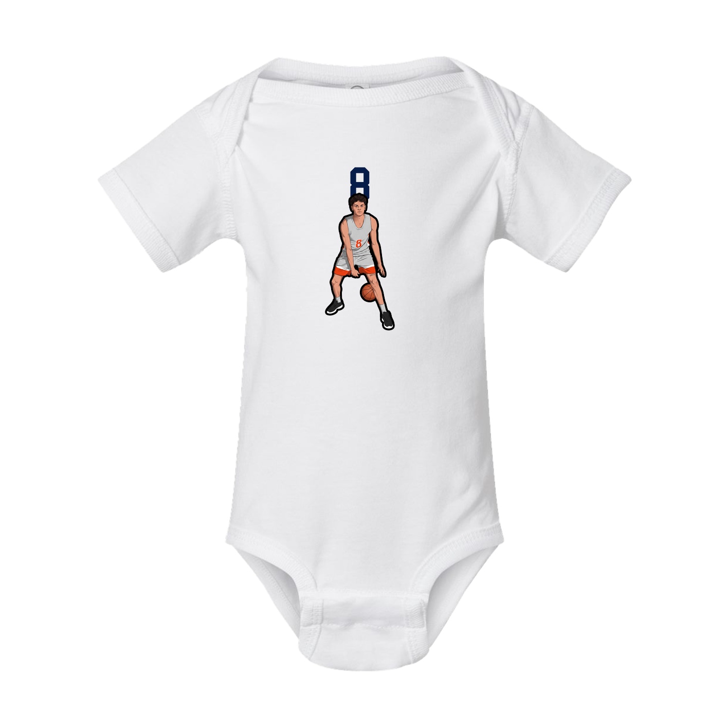 Baby Onesie — Number Top in White
