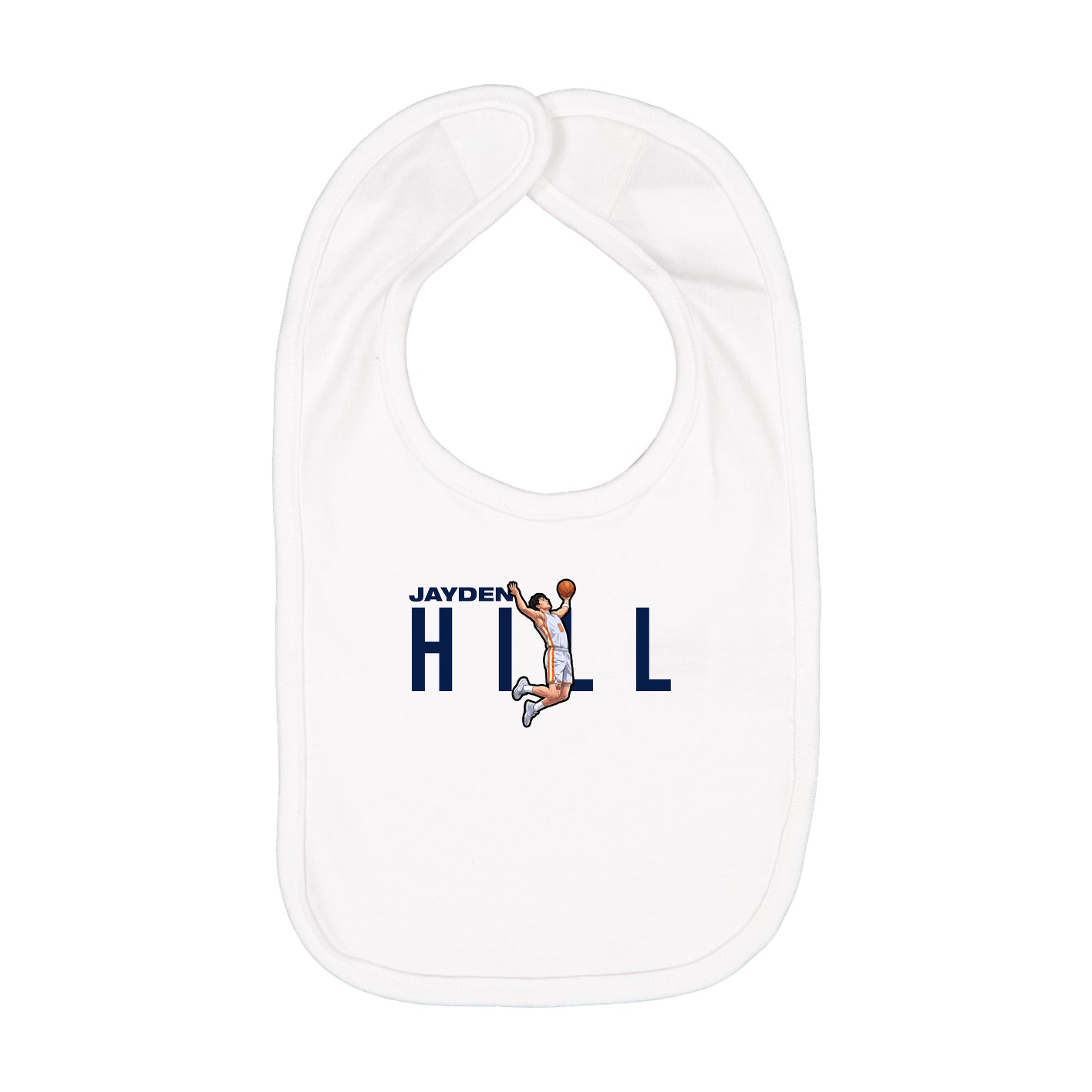 Infant Bib — Player Name in White