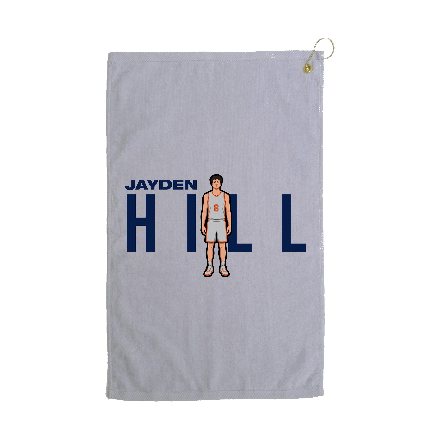Golf Towel — Player Name in Grey