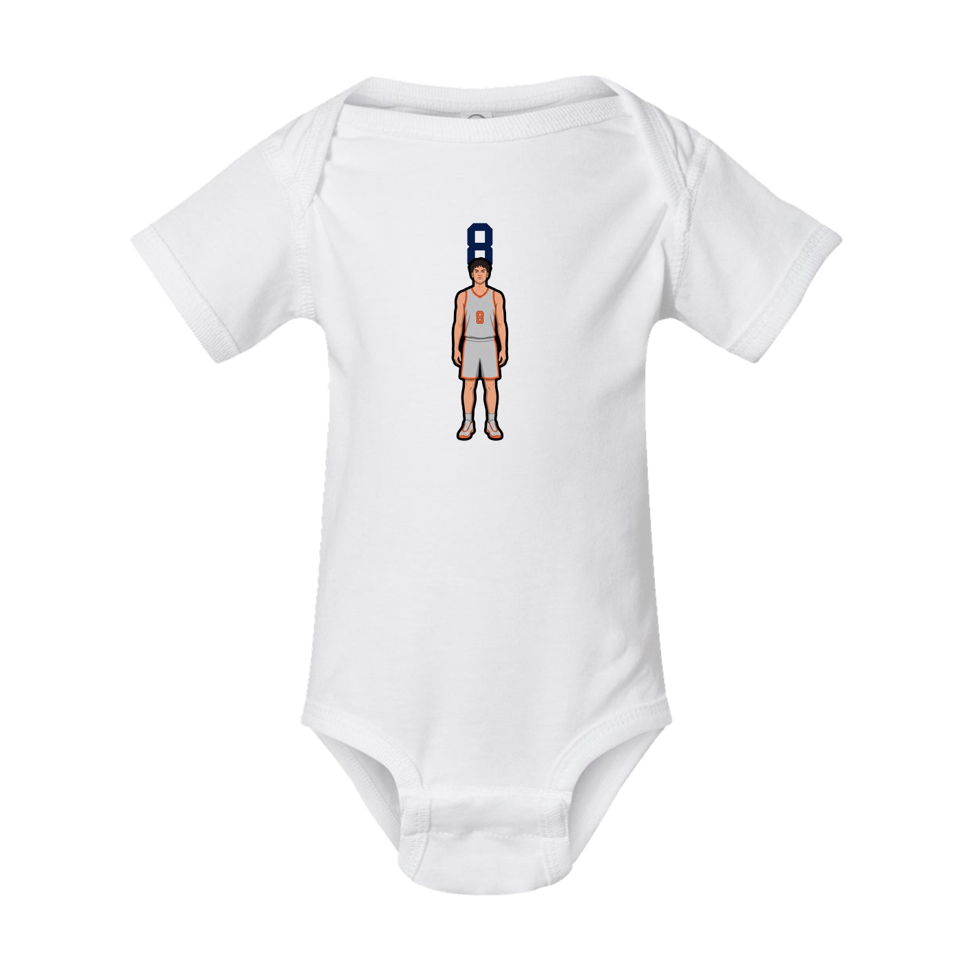 Baby Onesie — Number Top in White