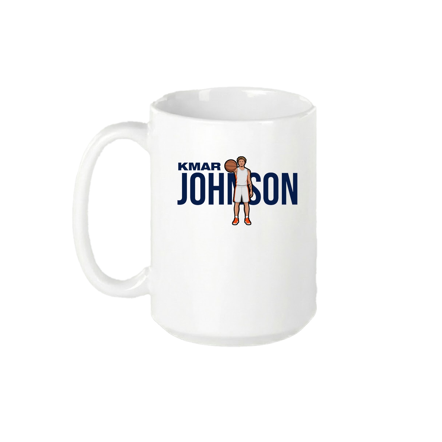 15oz Coffee Mug — Player Name in White