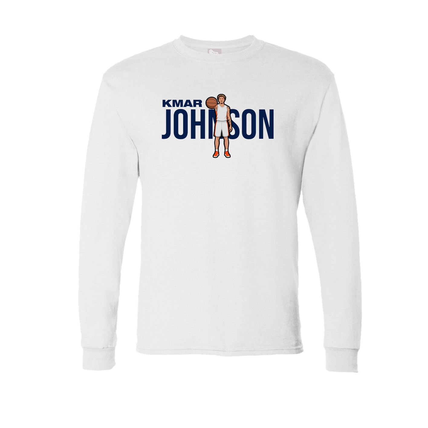 Long Sleeve Tee — Player Name in White