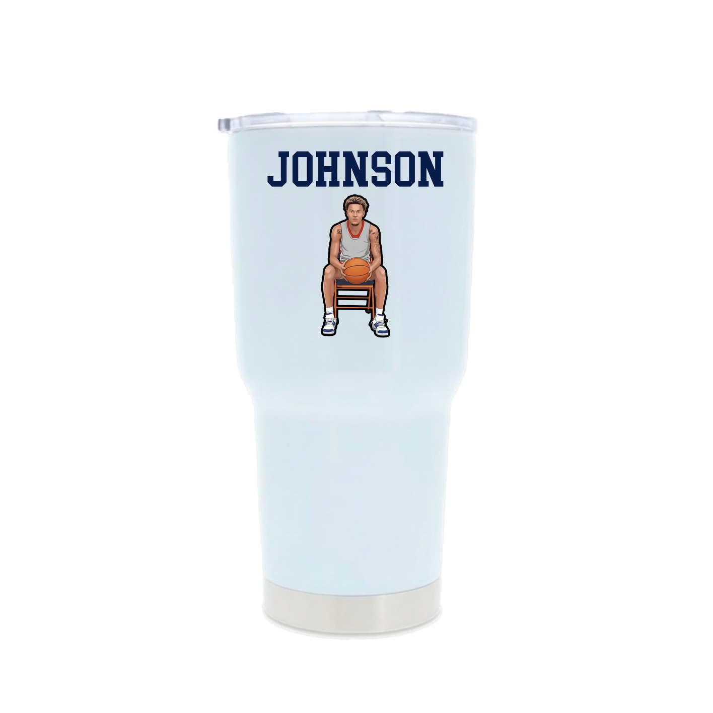 30oz Stainless Steel Tumbler — Shirsey in White