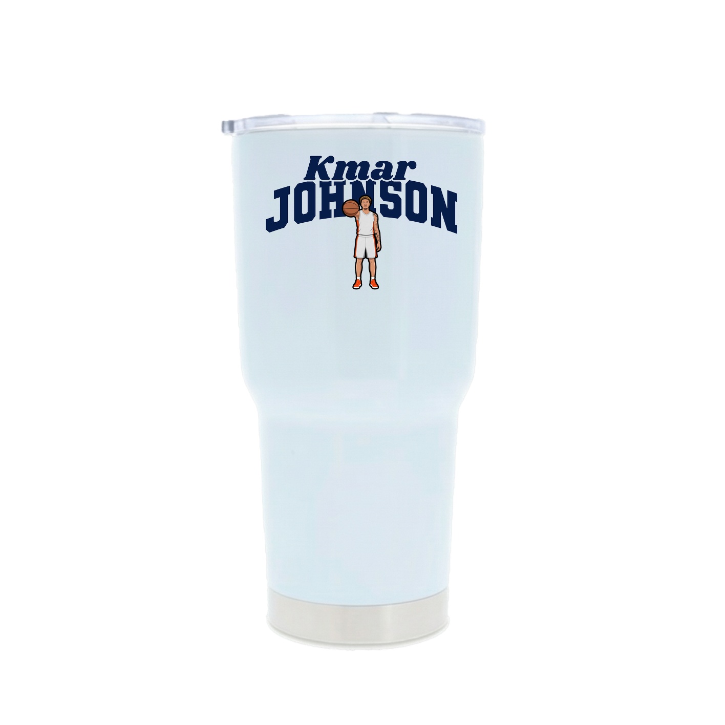30oz Stainless Steel Tumbler — Signature Arch in White