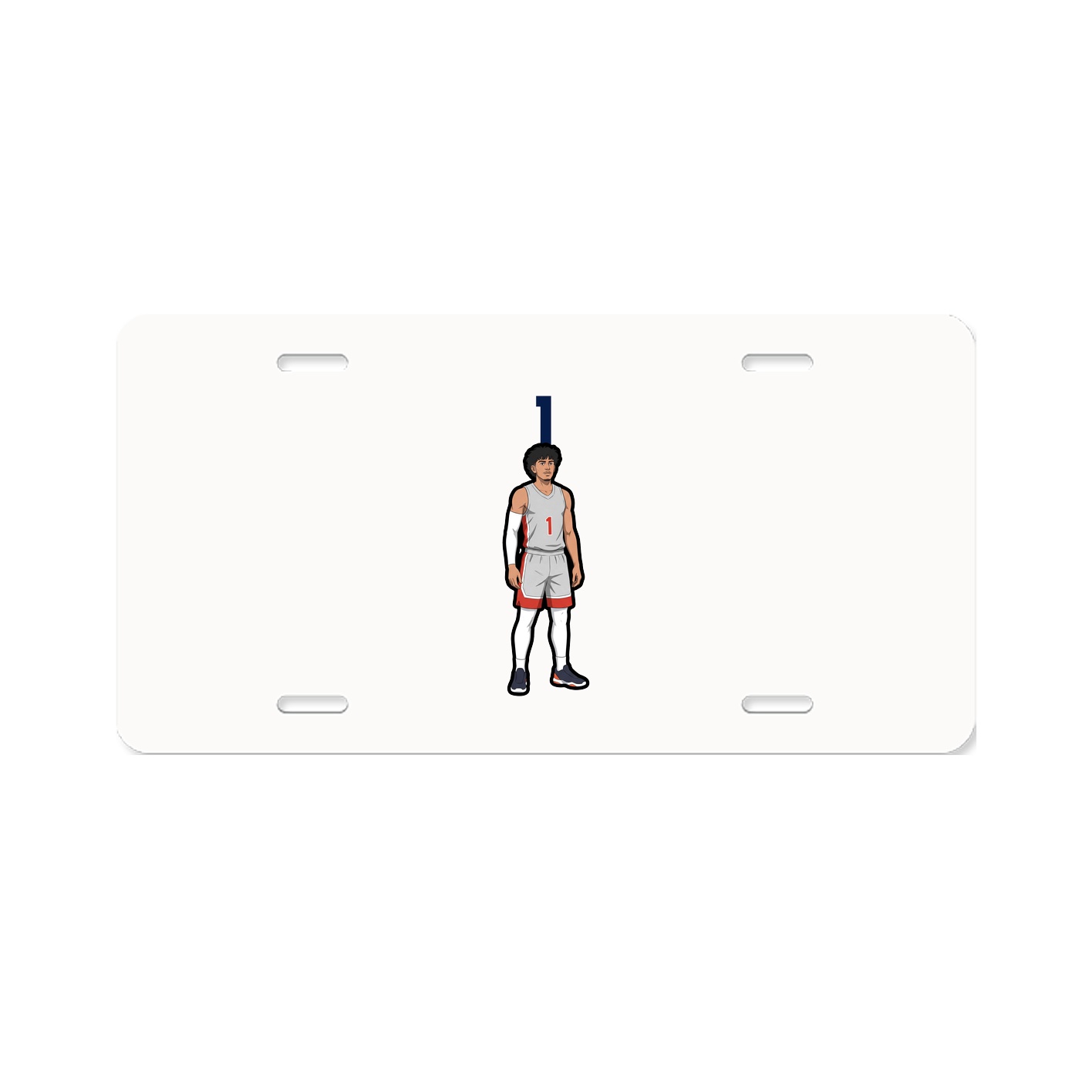License Plate — Number Top in Classic