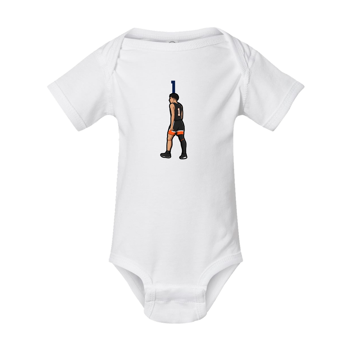 Baby Onesie — Number Top in White