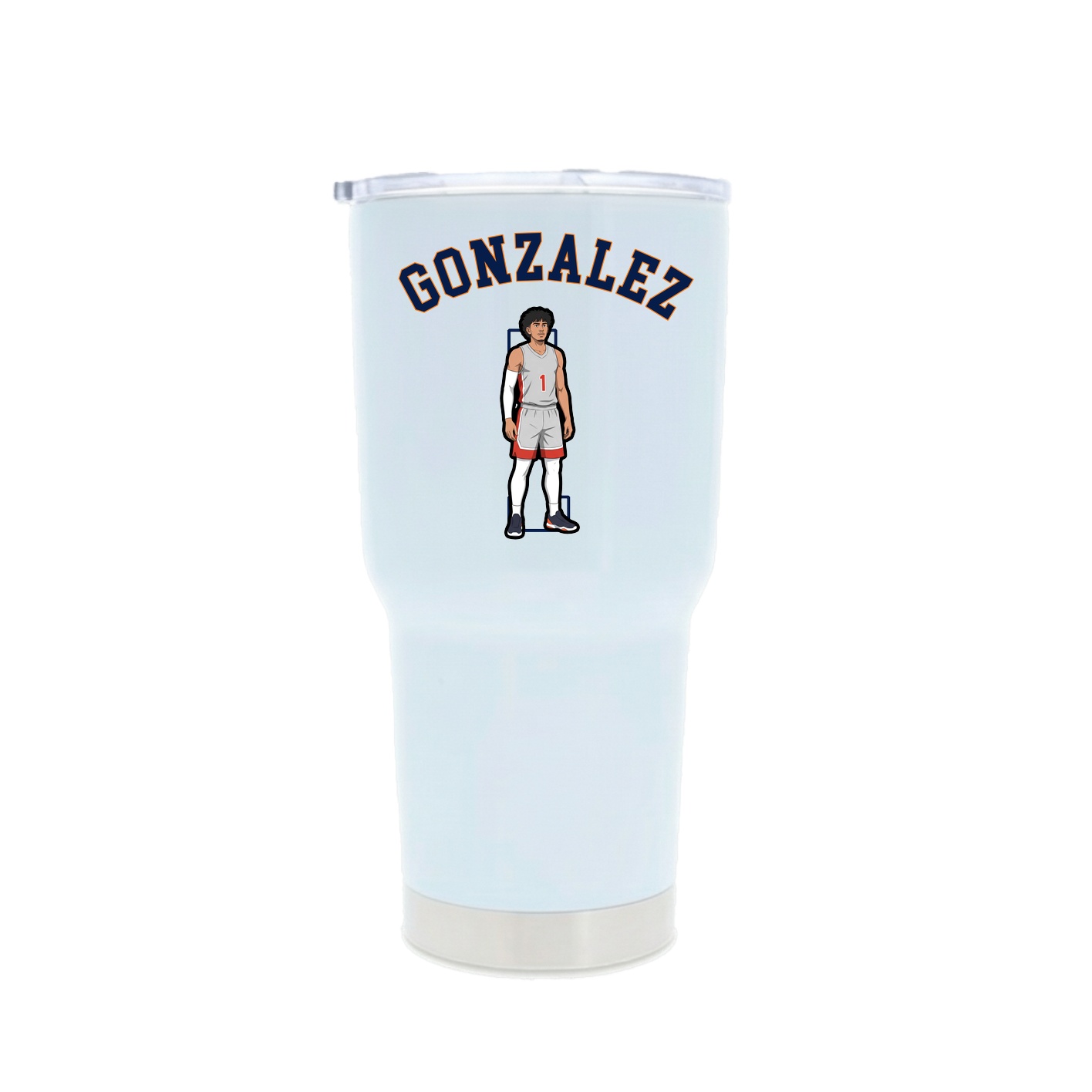 30oz Stainless Steel Tumbler — Shirsey Arch in White
