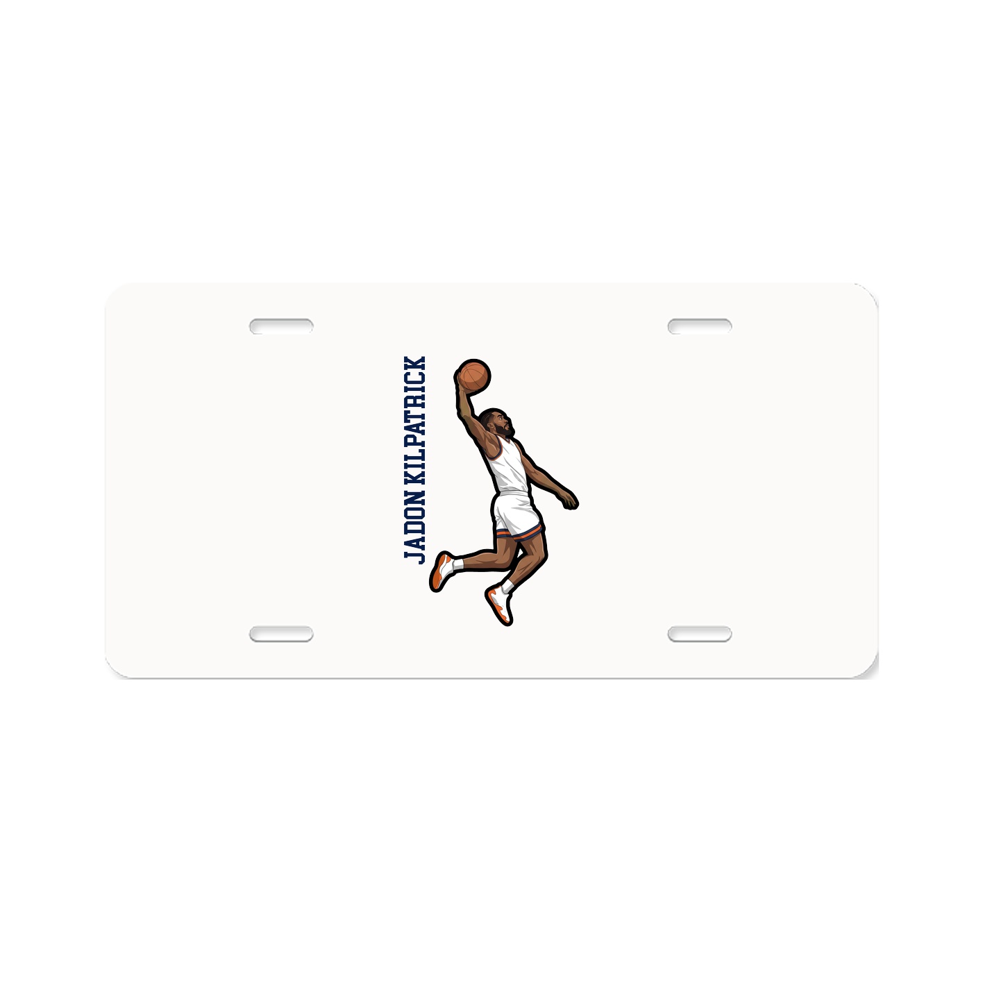 License Plate — Name Vertical in Classic