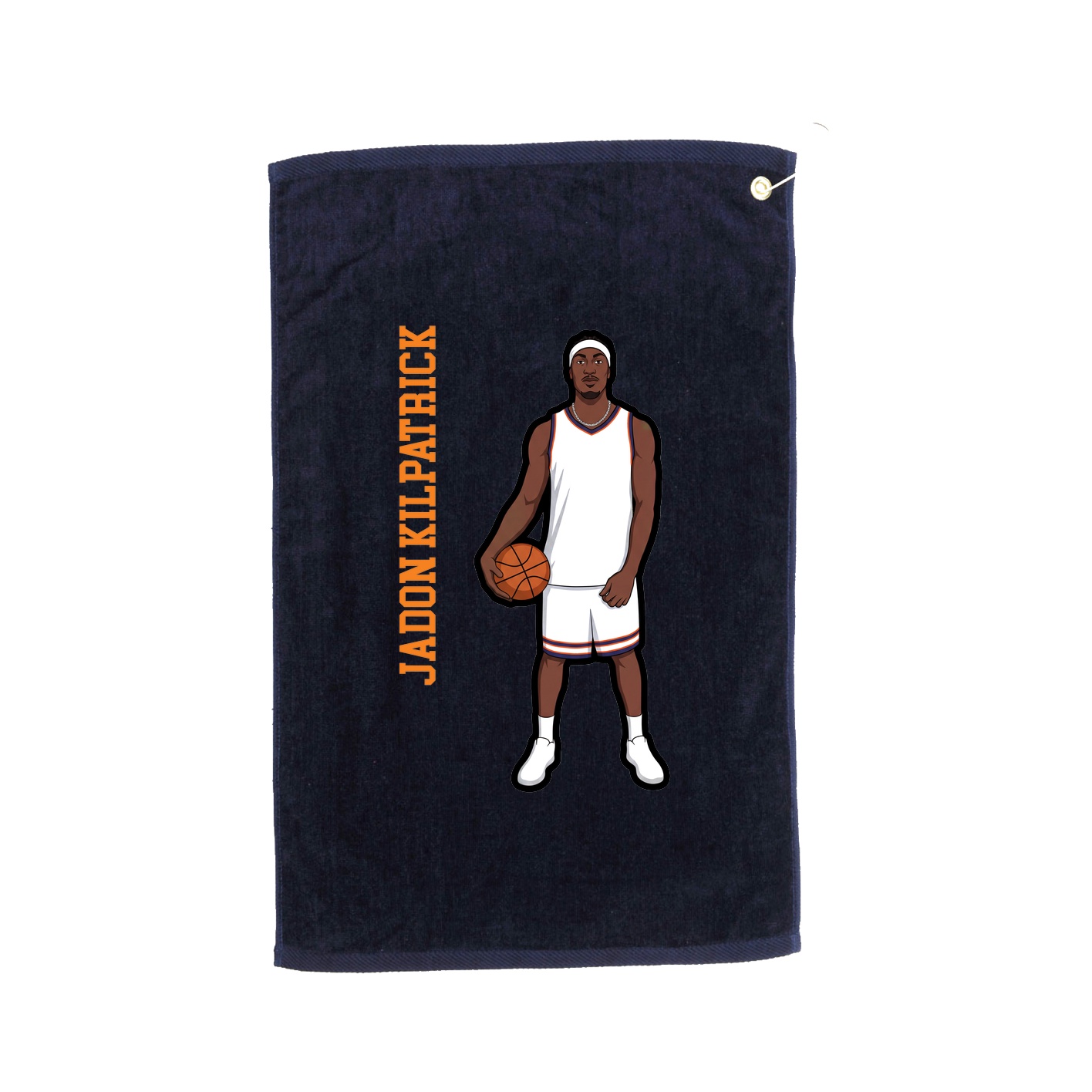 Golf Towel — Name Vertical in Navy
