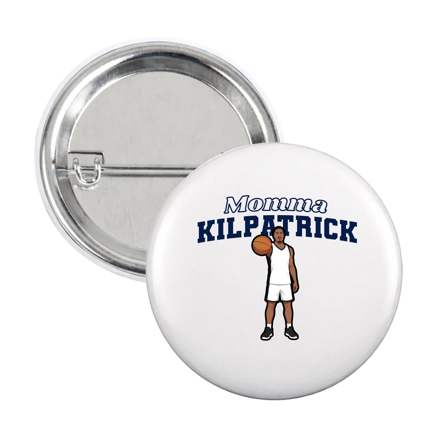 Game Day Button — Mothers Day Block in White