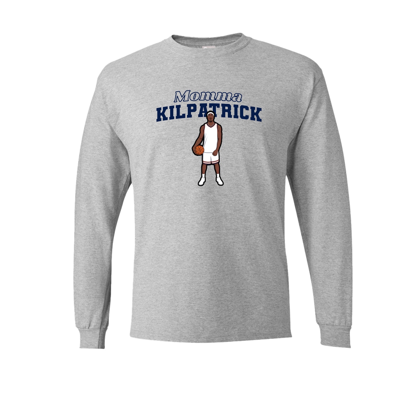 Long Sleeve Tee — Mothers Day Block in Grey