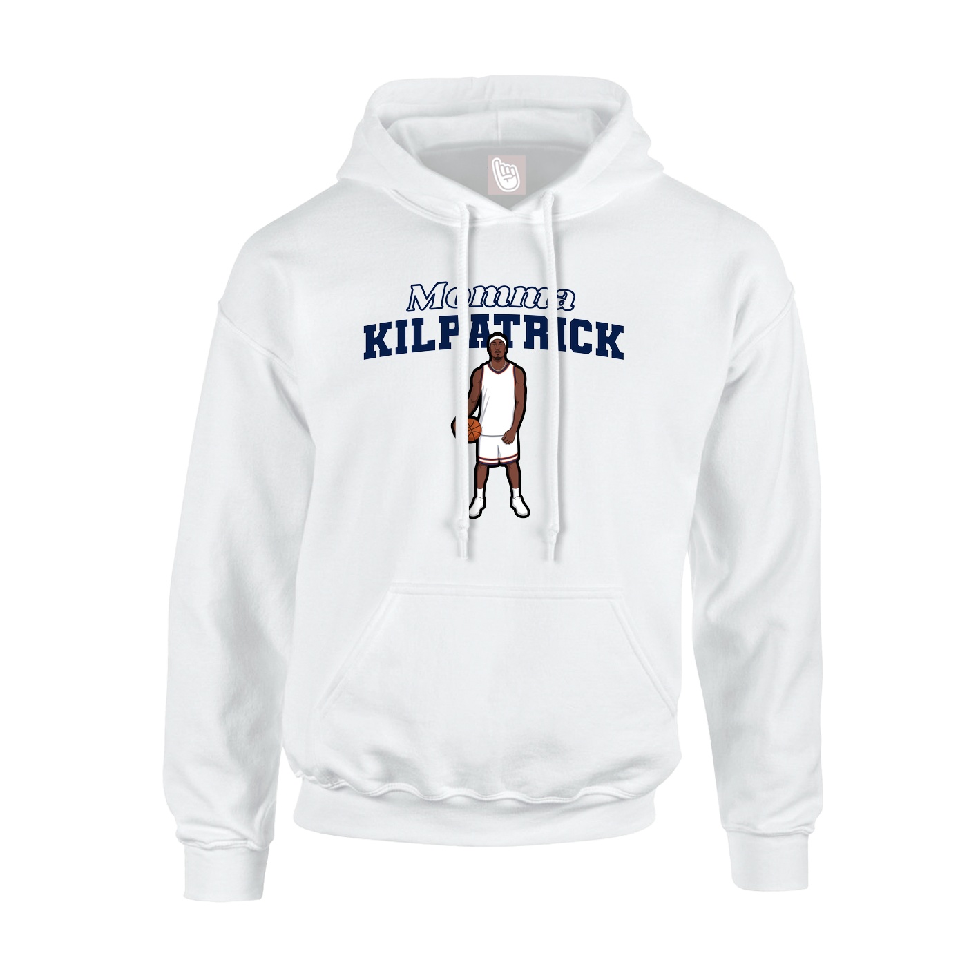 Youth Hoodie — Mothers Day Block in White