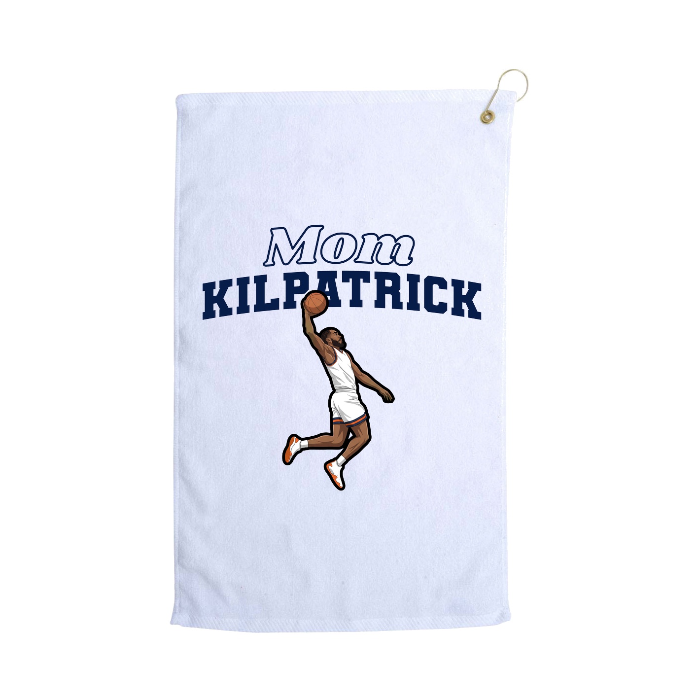 Golf Towel — Mothers Day Block in White