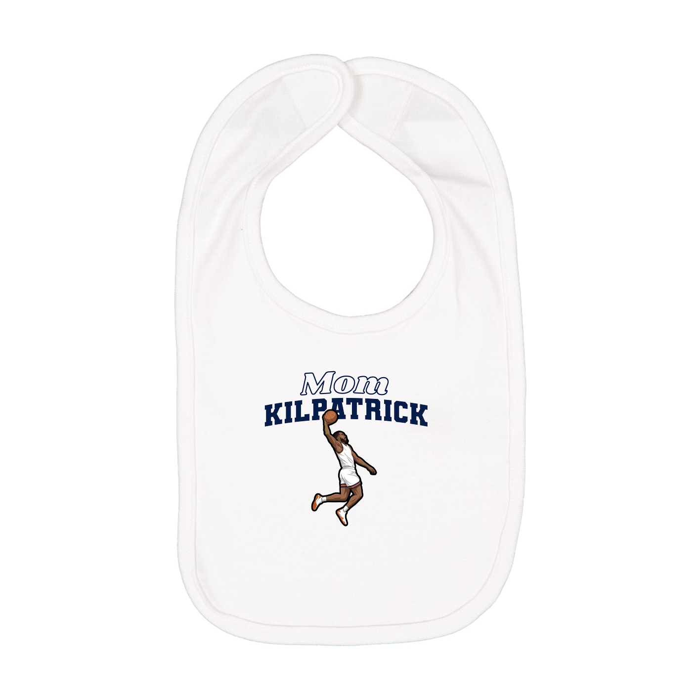 Infant Bib — Mothers Day Block in White