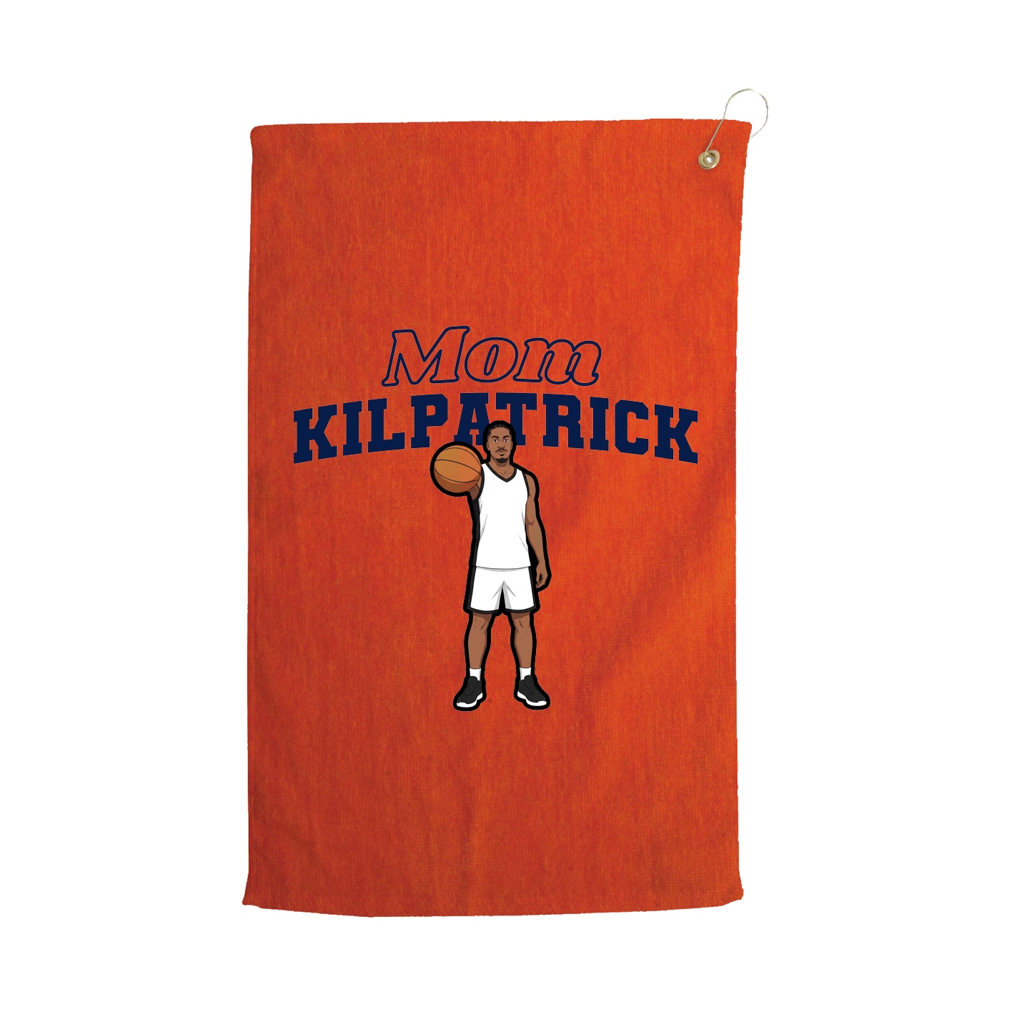 Golf Towel — Mothers Day Block in Orange