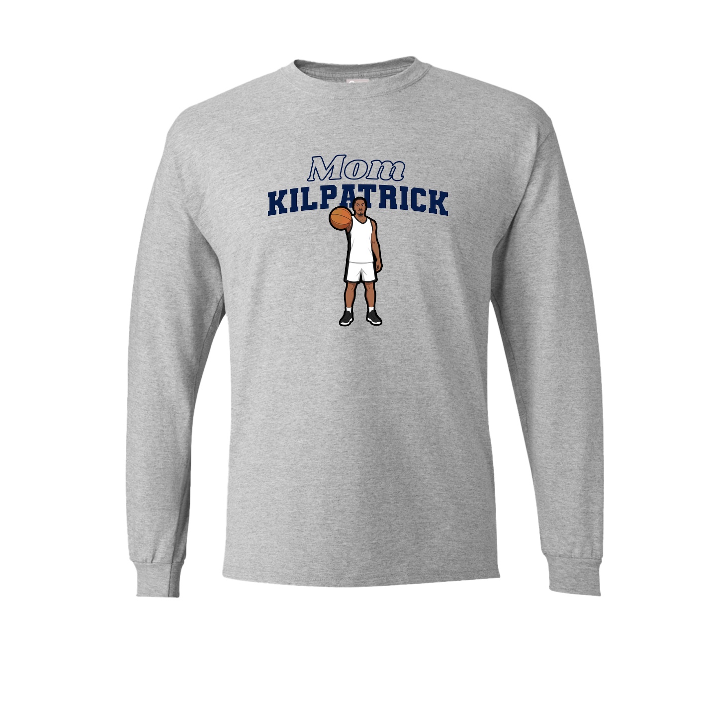 Long Sleeve Tee — Mothers Day Block in Grey