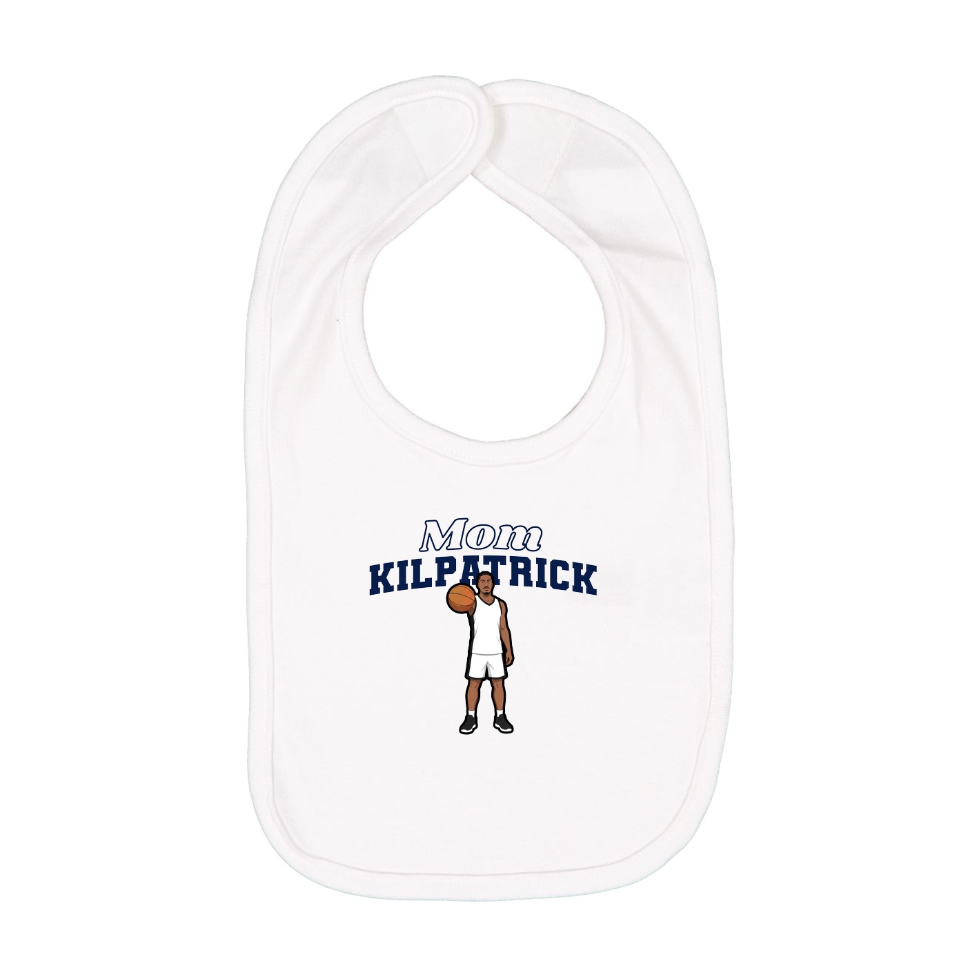 Infant Bib — Mothers Day Block in White