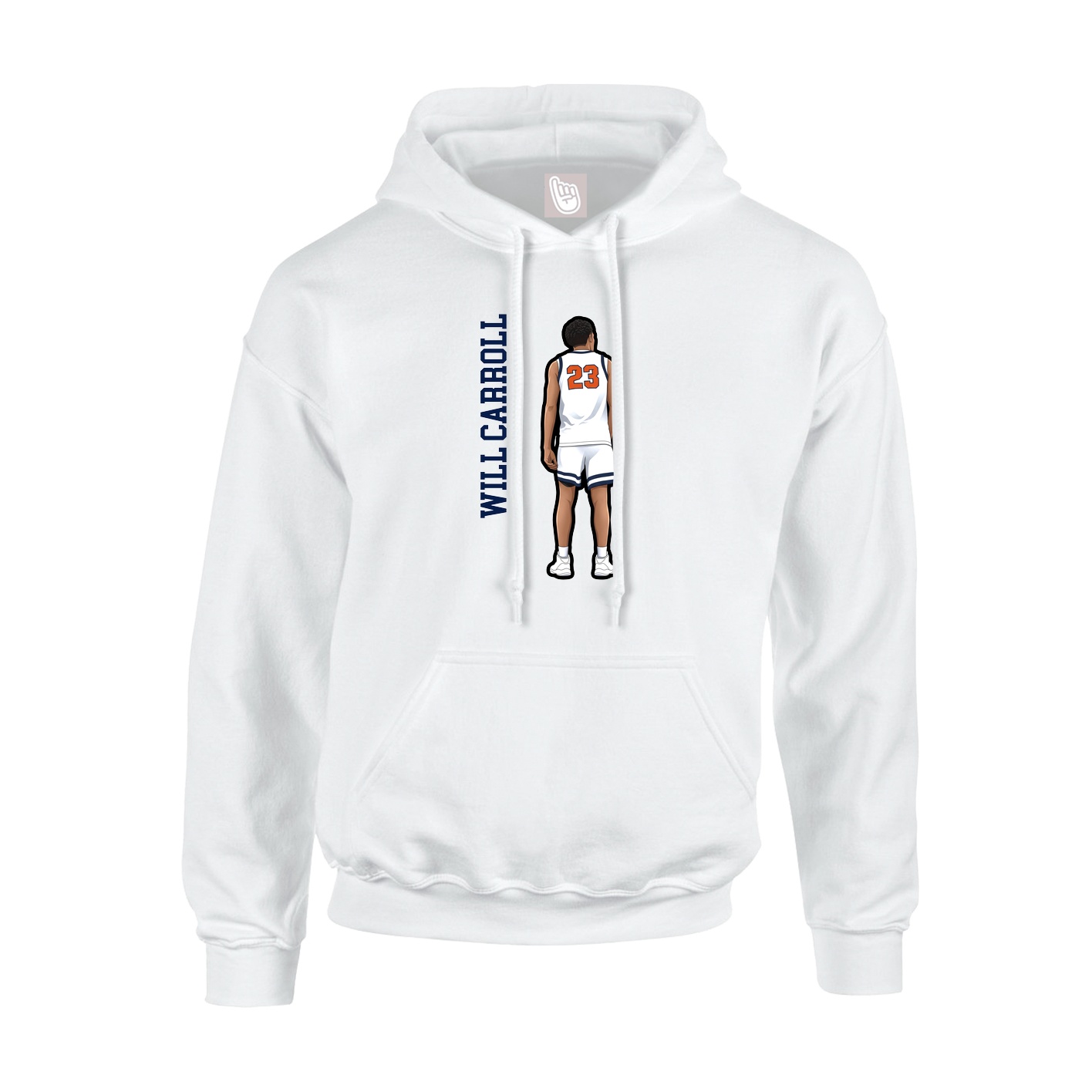 Hoodie — Name Vertical in White