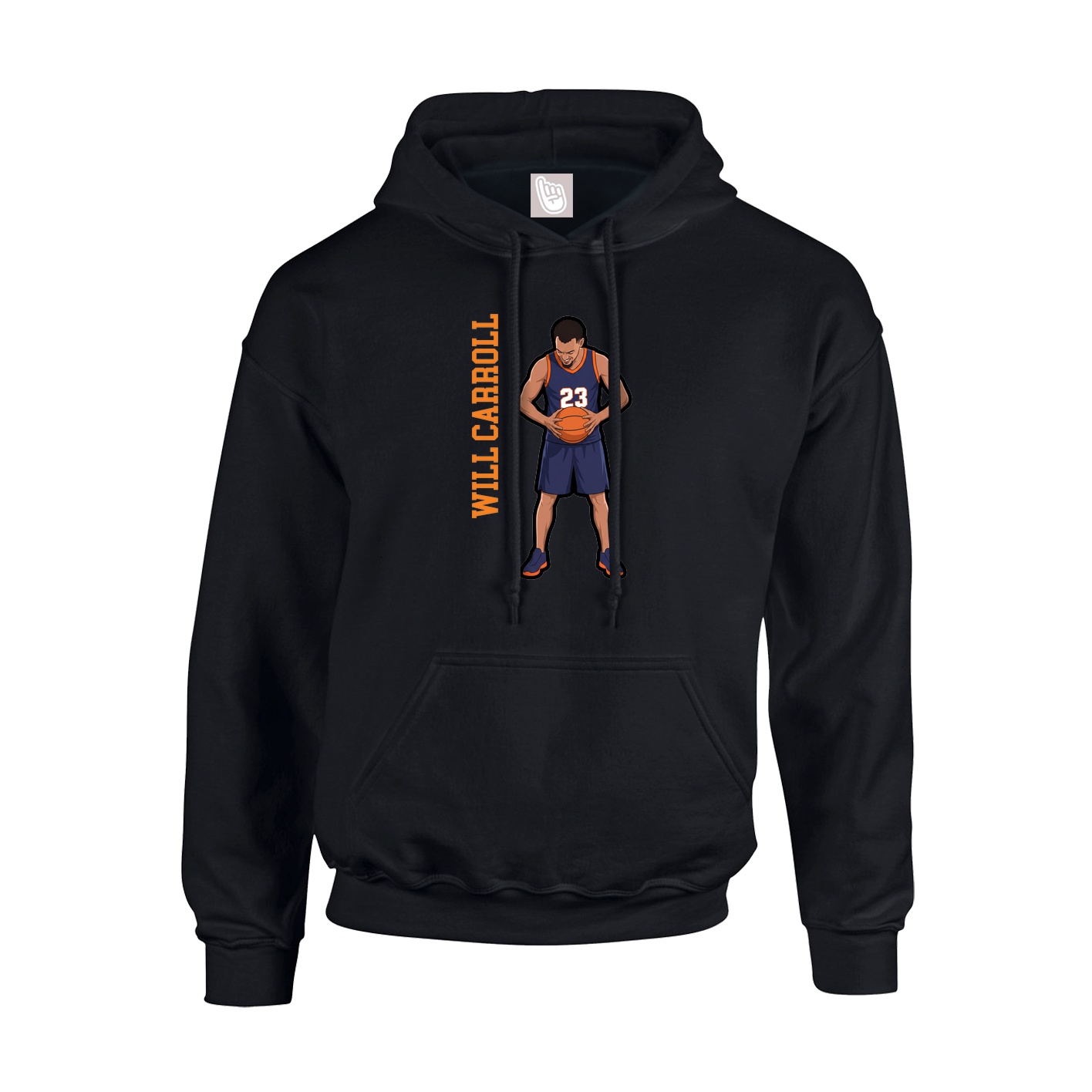 Hoodie — Name Vertical in Black