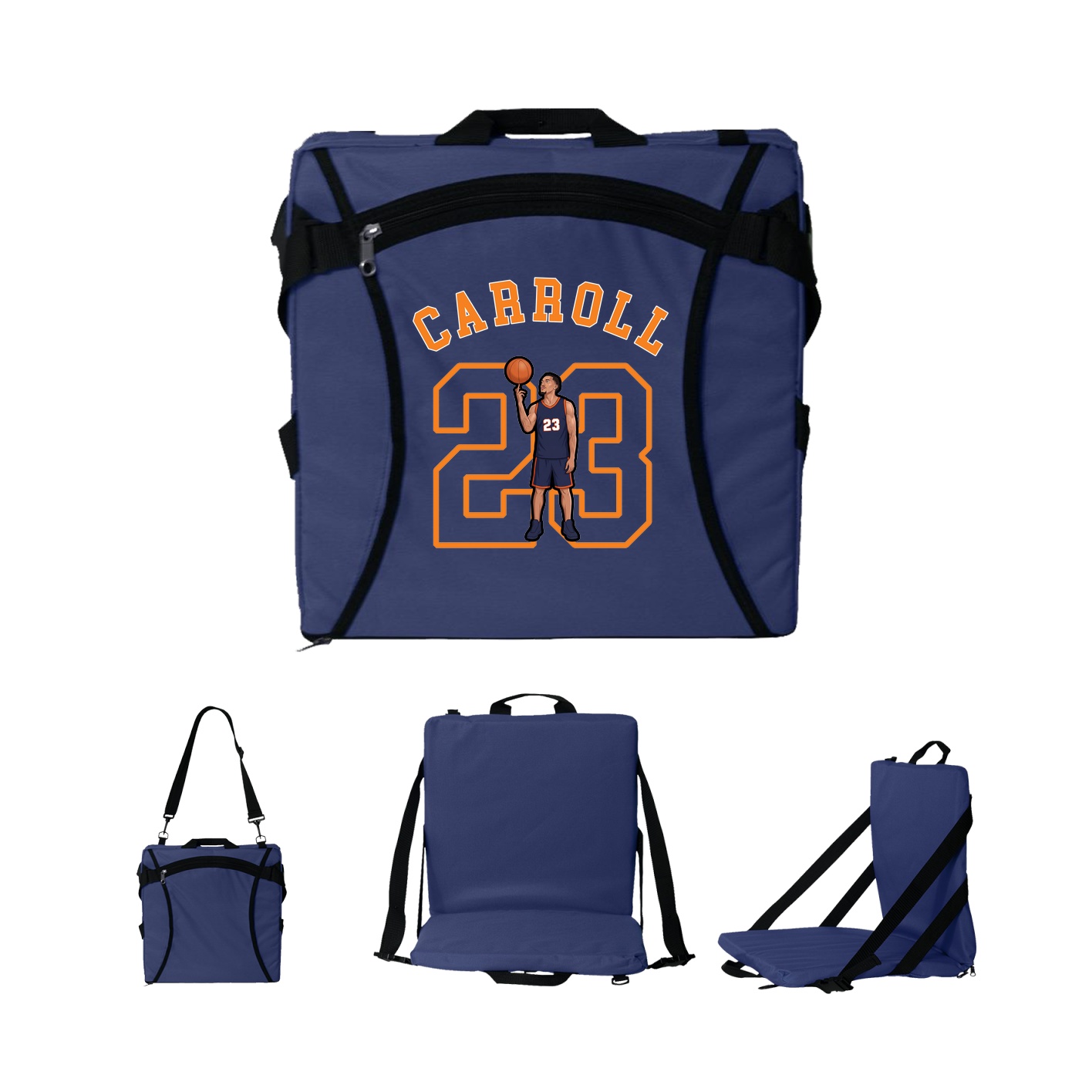 Folding Stadium Seat — Shirsey Arch in Navy