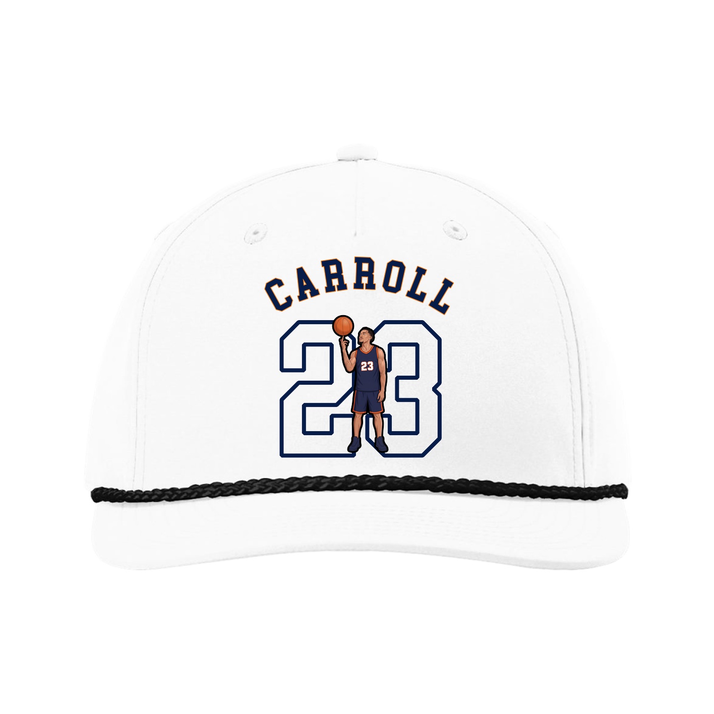 Five-Panel Classic Rope Cap — Shirsey Arch in White