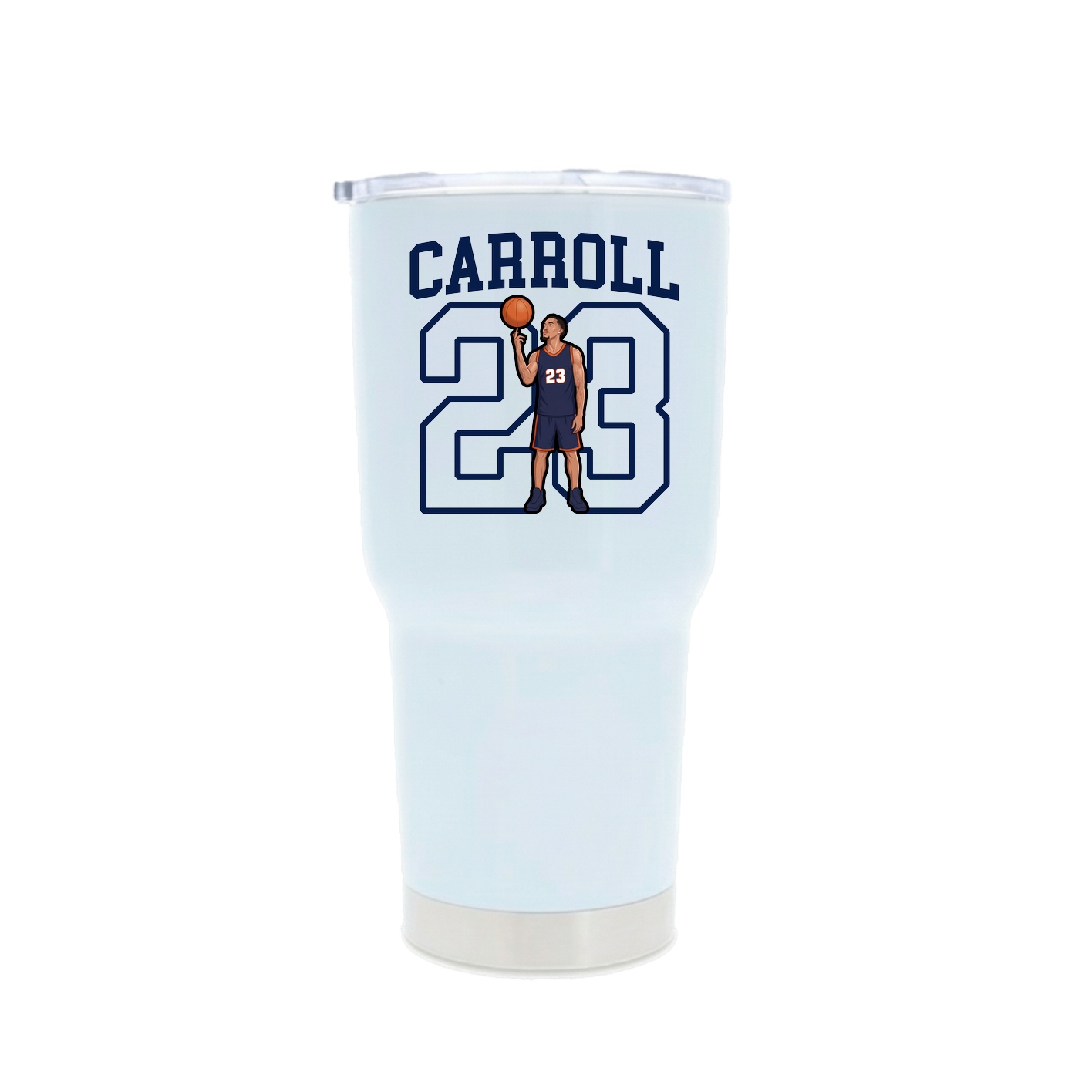 30oz Stainless Steel Tumbler — Shirsey in White
