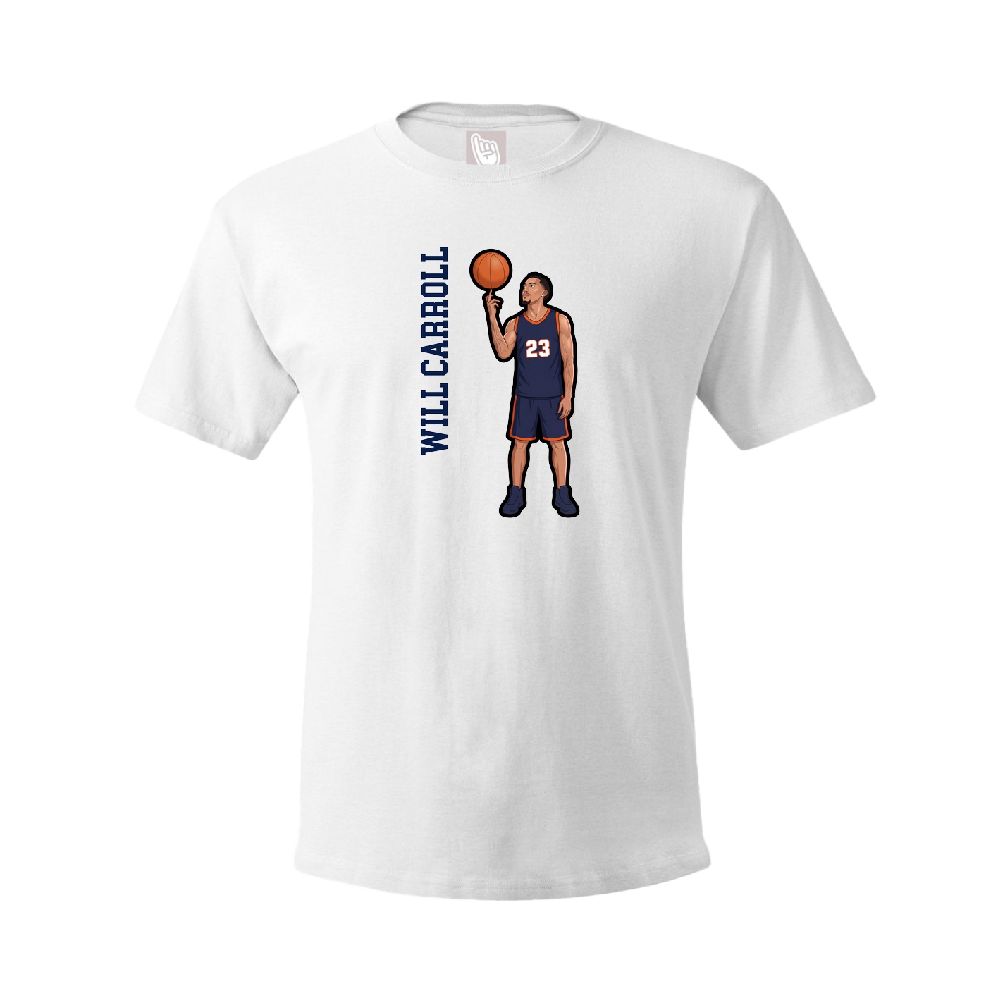 Tee — Name Vertical in White